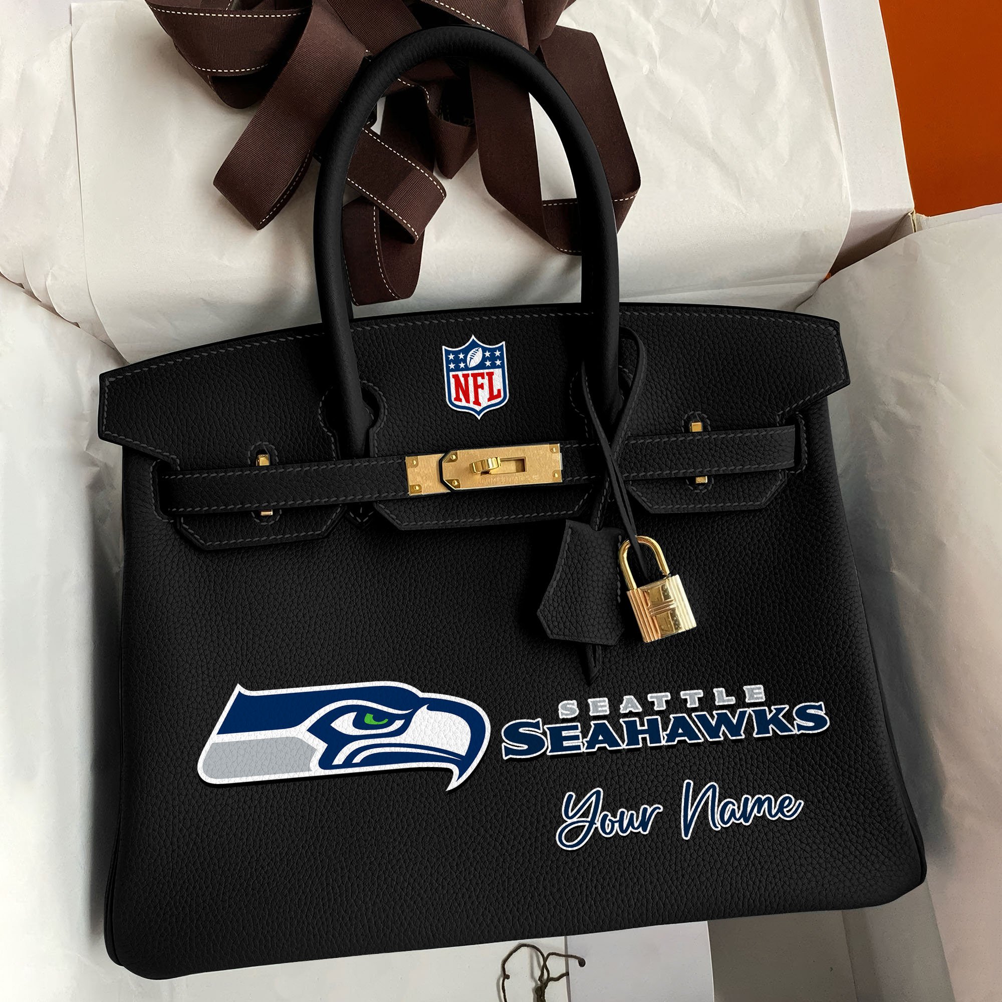 Seattle Seahawks Deluxe Handbag For Women Custom Your Name 2025 Versions, Sport Deluxe Handbag EHIVM-04011572N