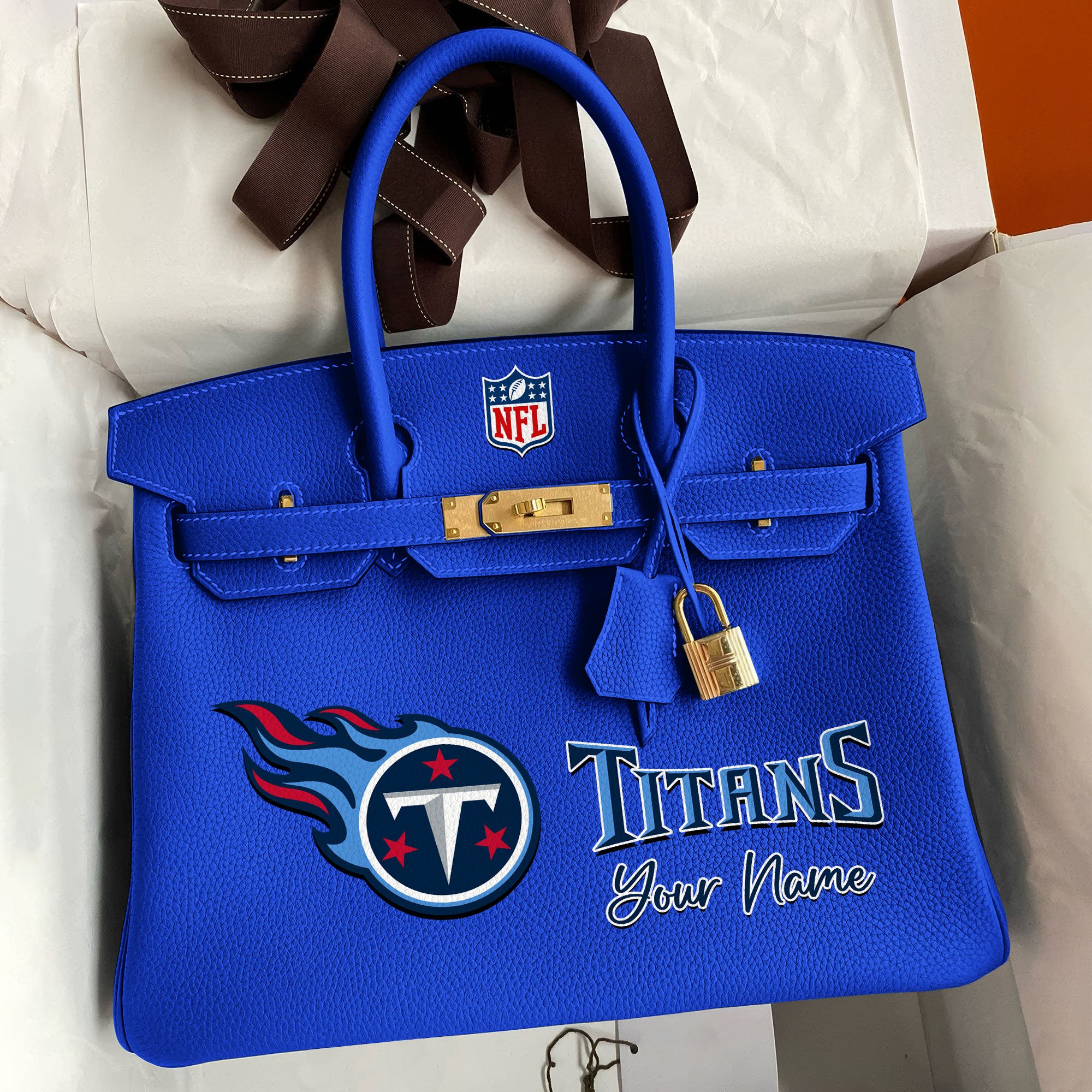 Alternative view of Tennessee Titans Deluxe Handbag For Women Custom Your Name 2025 Versions, Sport Deluxe Handbag EHIVM-04011572N