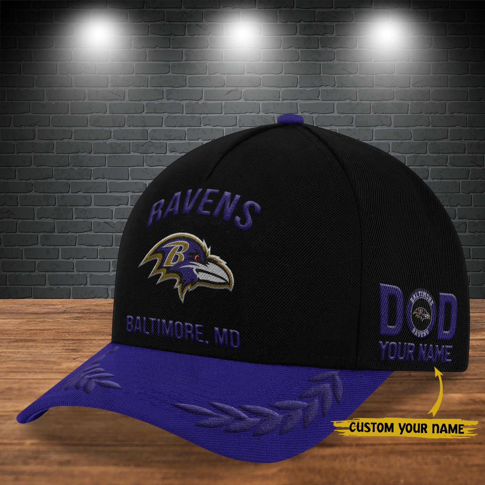 Baltimore Ravens Cap New 2025 Version Custom Your Name, Sport Team Cap, Sport Gift For Fans, Father's Day Gifts EHIVM-05172268N
