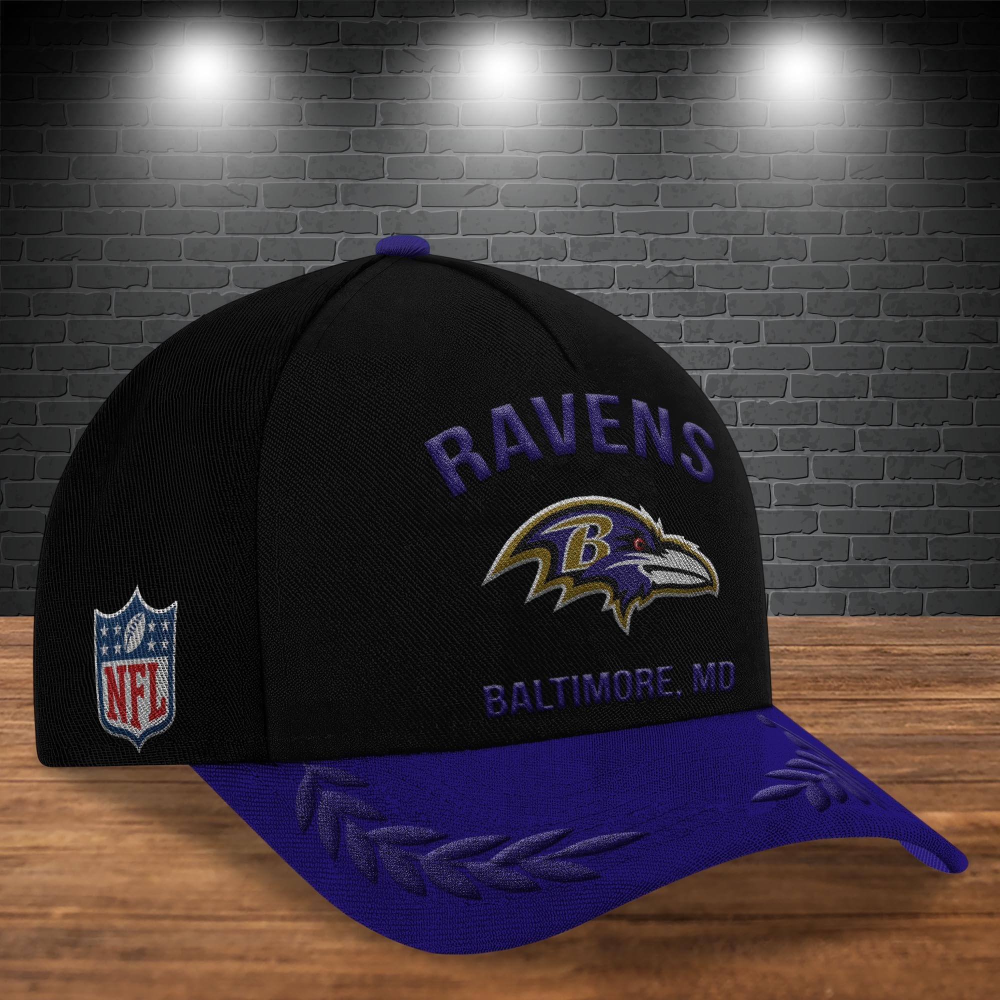 Alternative view of Baltimore Ravens Cap New 2025 Version Custom Your Name, Sport Team Cap, Sport Gift For Fans, Father's Day Gifts EHIVM-05172268N