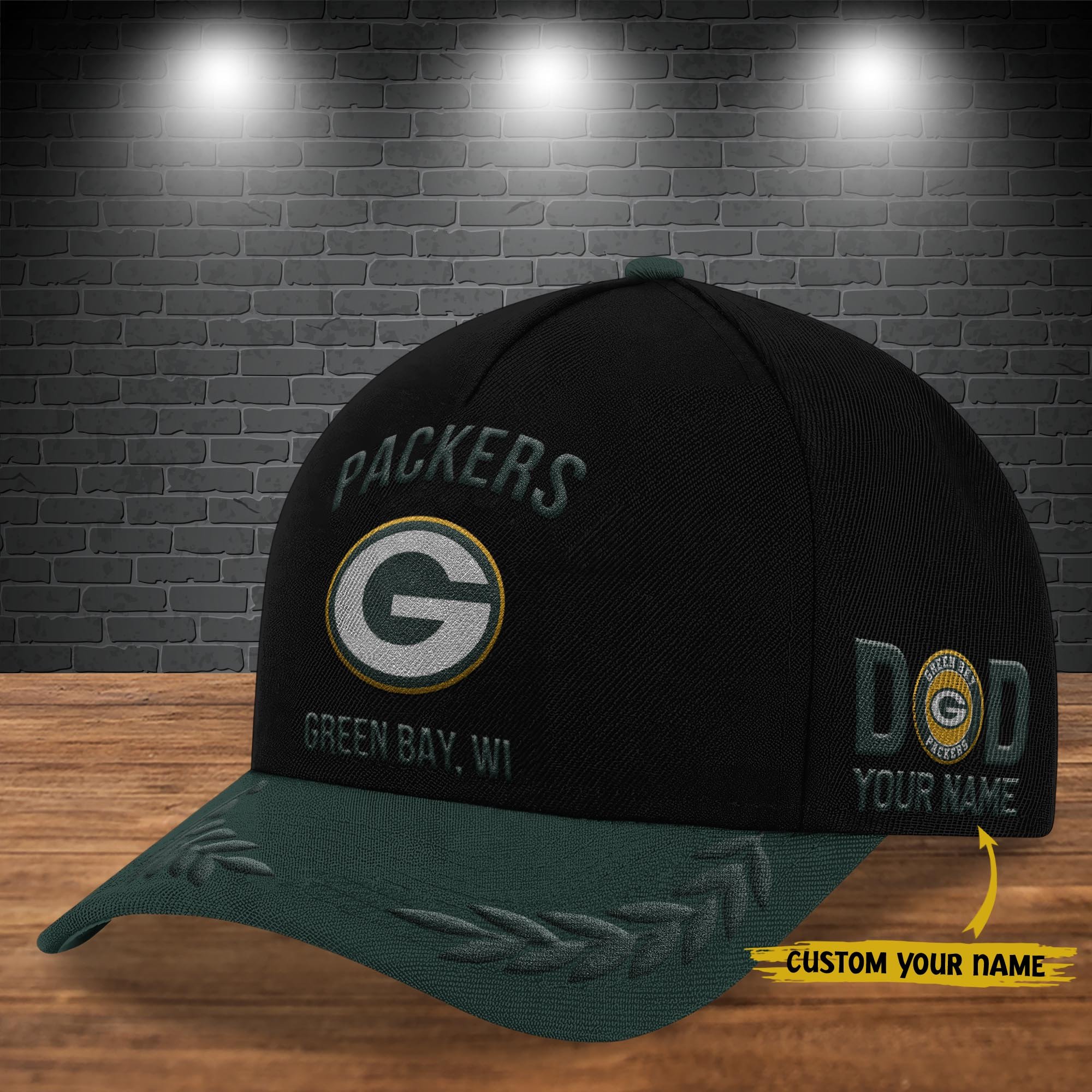 Green Bay Packers Cap New 2025 Version Custom Your Name, Sport Team Cap, Sport Gift For Fans, Father's Day Gifts EHIVM-05172268N