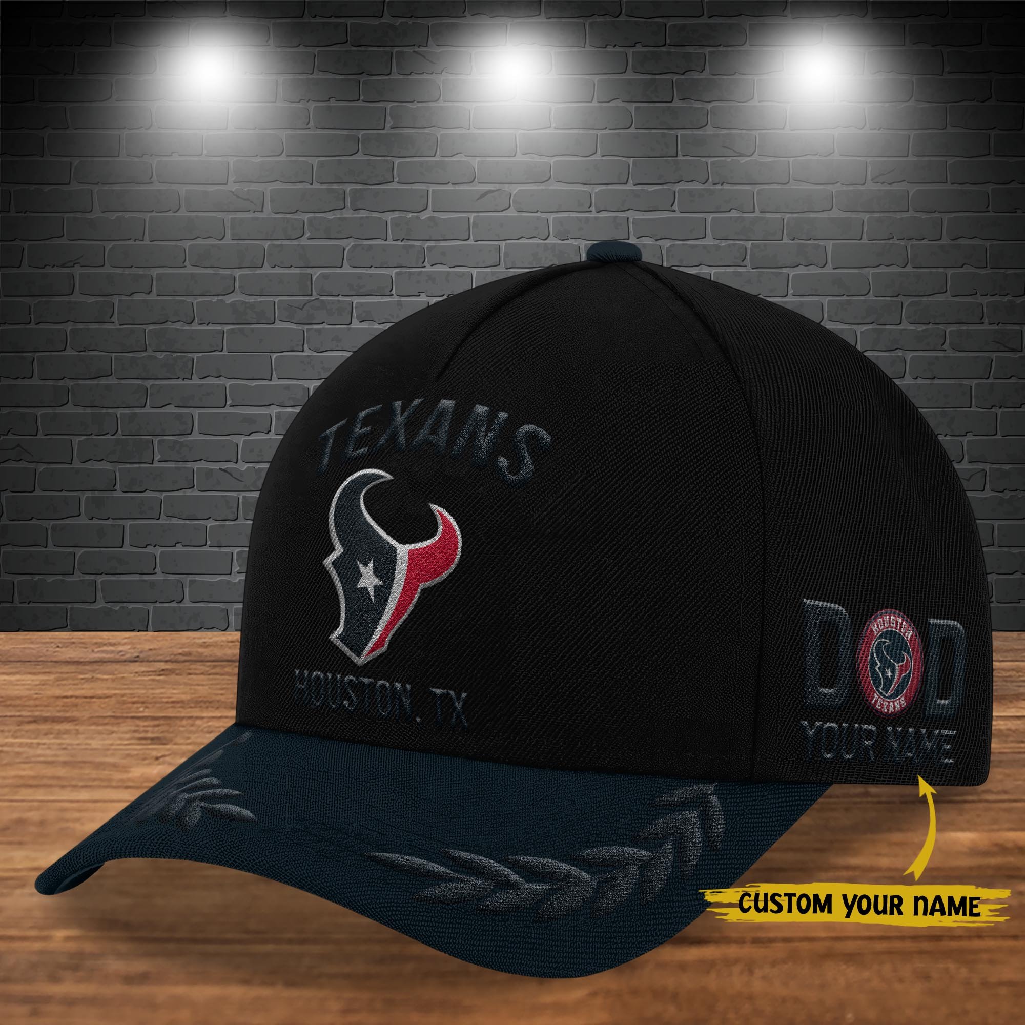Houston Texans Cap New 2025 Version Custom Your Name, Sport Team Cap, Sport Gift For Fans, Father's Day Gifts EHIVM-05172268N