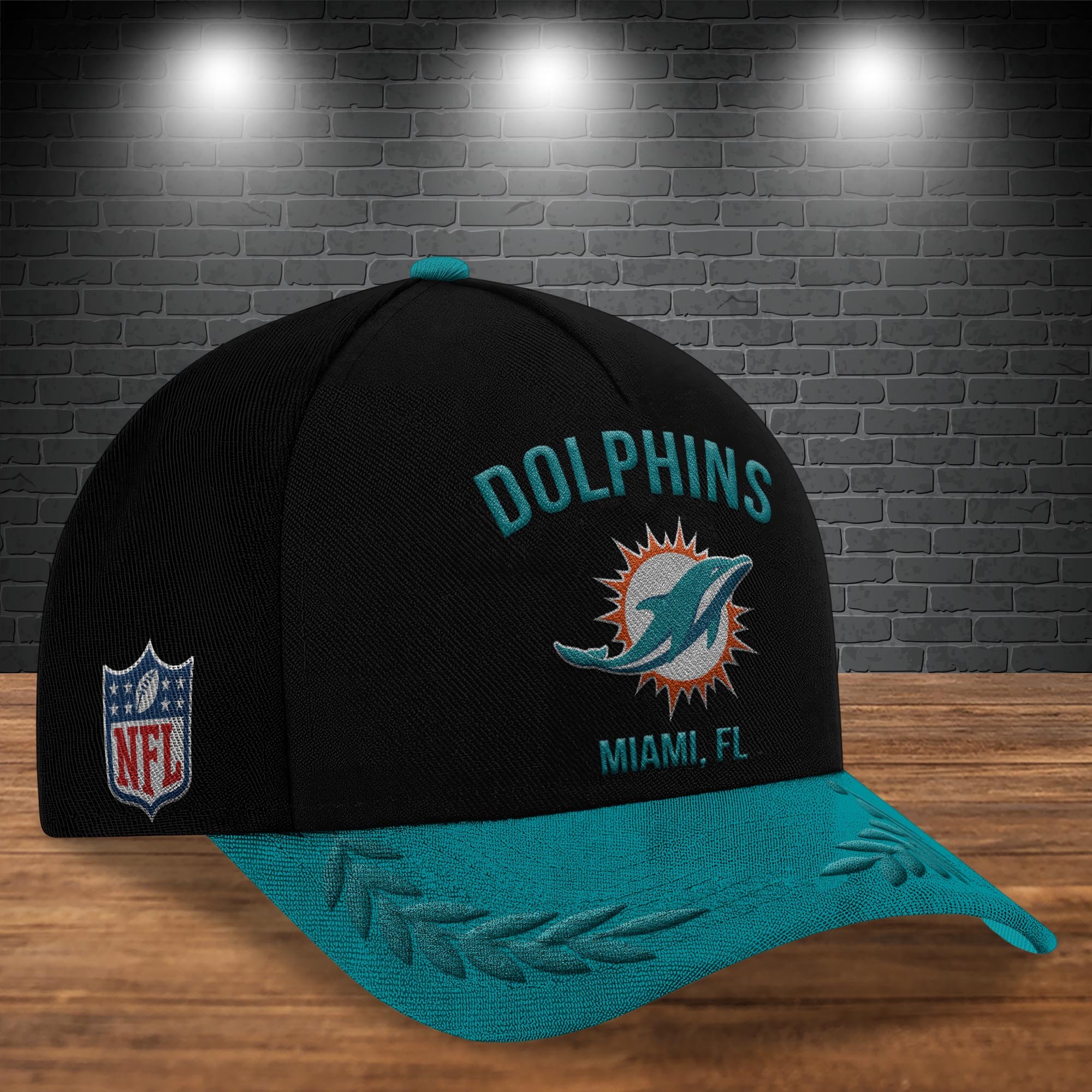 Alternative view of Miami Dolphins Cap New 2025 Version Custom Your Name, Sport Team Cap, Sport Gift For Fans, Father's Day Gifts EHIVM-05172268N