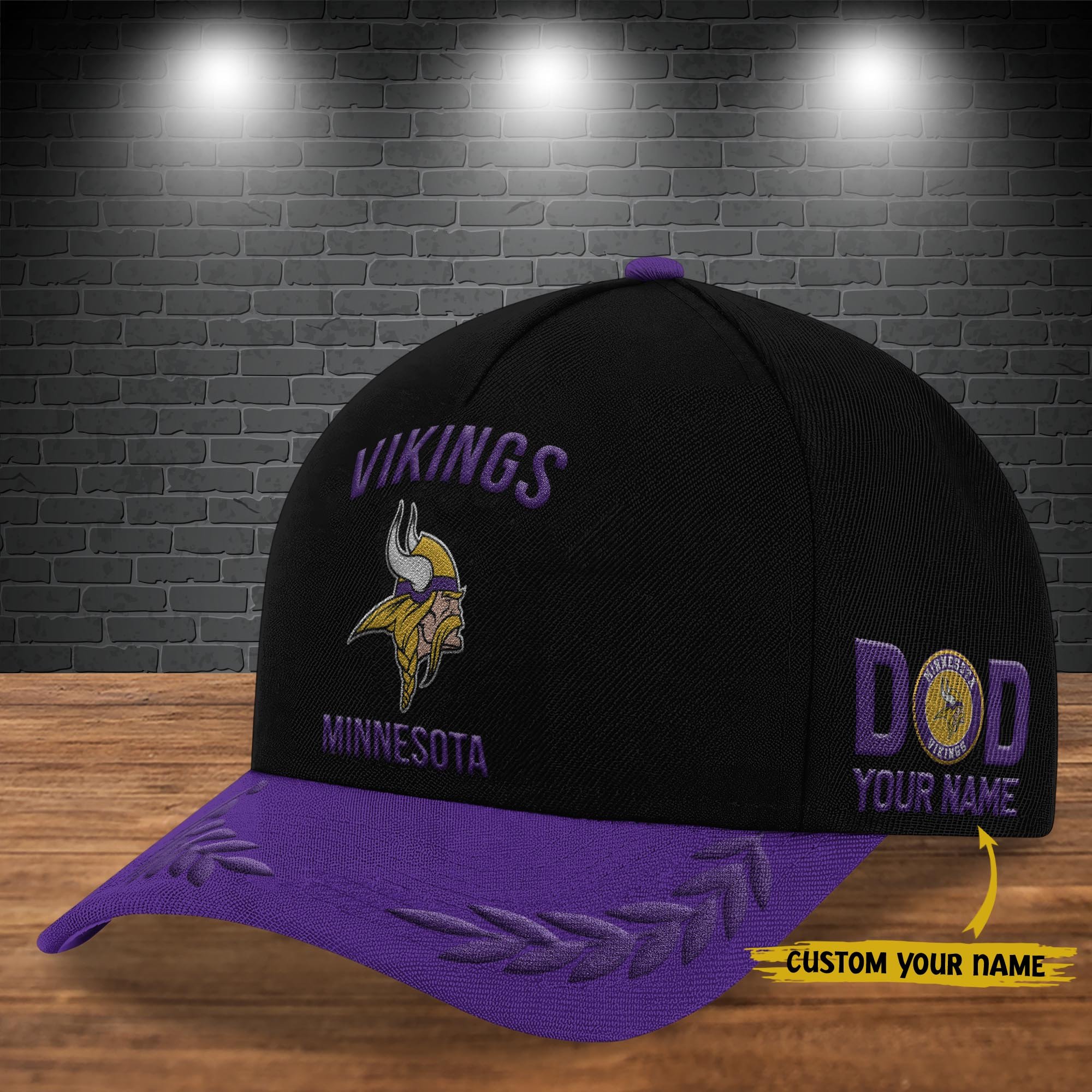 Minnesota Vikings Cap New 2025 Version Custom Your Name, Sport Team Cap, Sport Gift For Fans, Father's Day Gifts EHIVM-05172268N