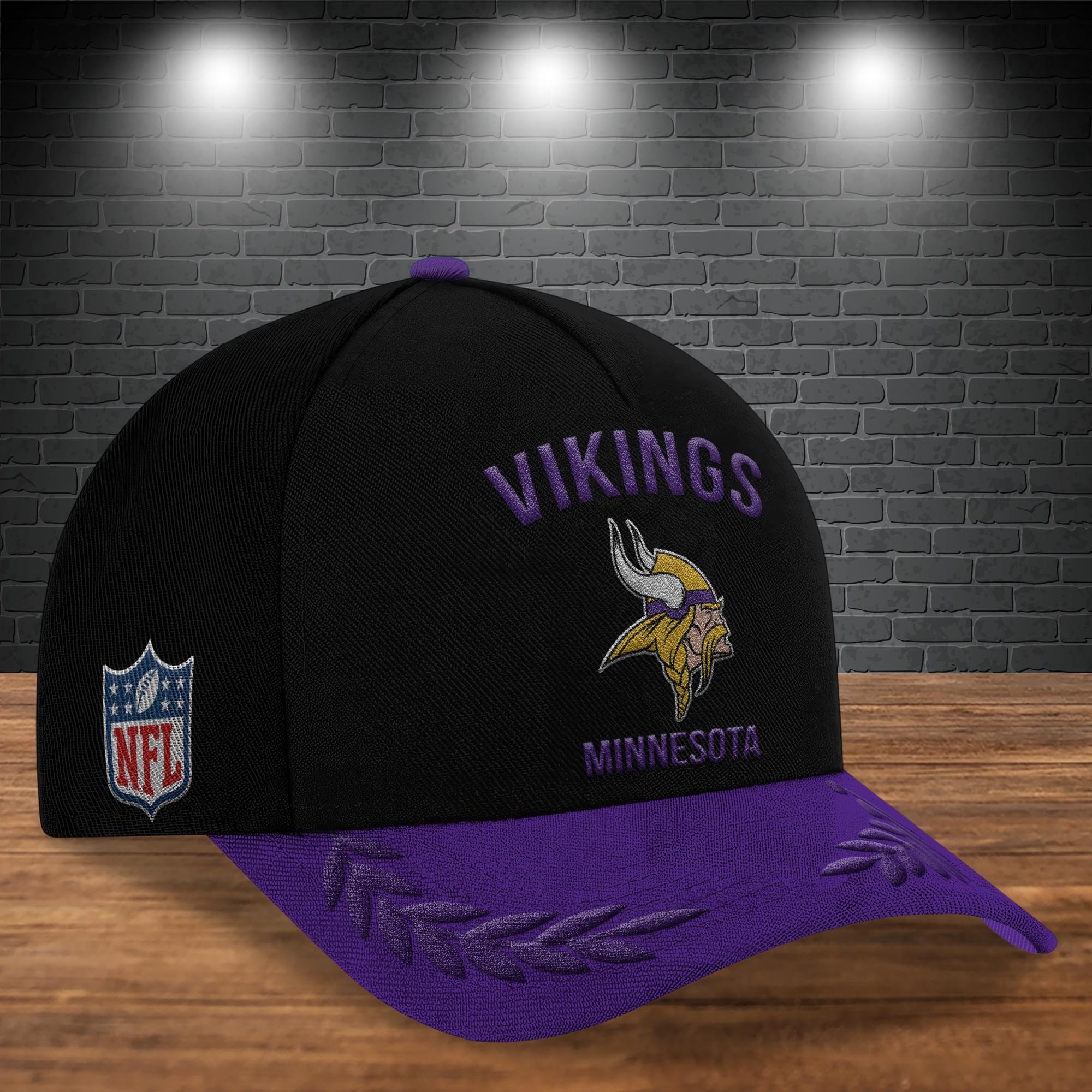 Alternative view of Minnesota Vikings Cap New 2025 Version Custom Your Name, Sport Team Cap, Sport Gift For Fans, Father's Day Gifts EHIVM-05172268N