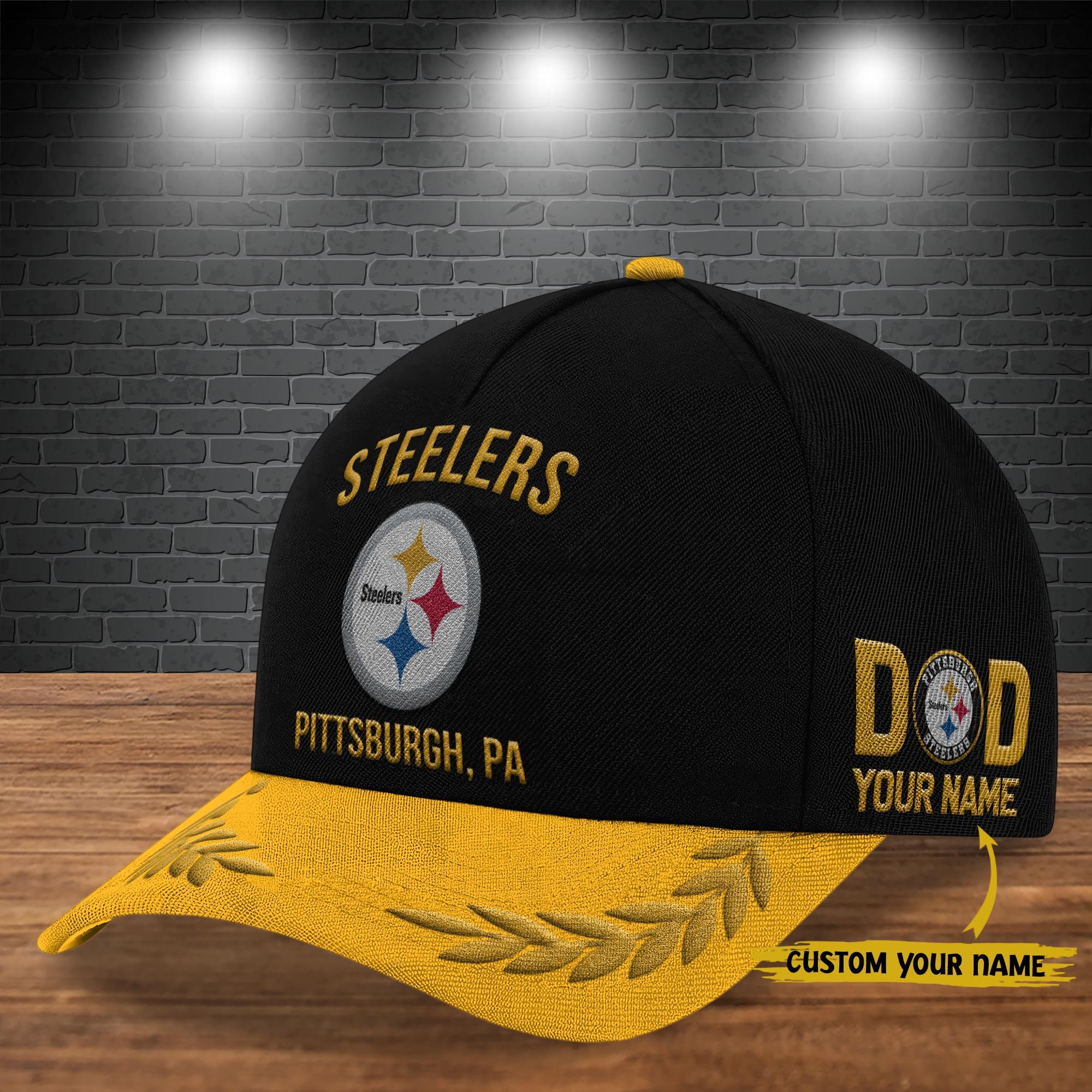 Pittsburgh Steelers Cap New 2025 Version Custom Your Name, Sport Team Cap, Sport Gift For Fans, Father's Day Gifts EHIVM-05172268N