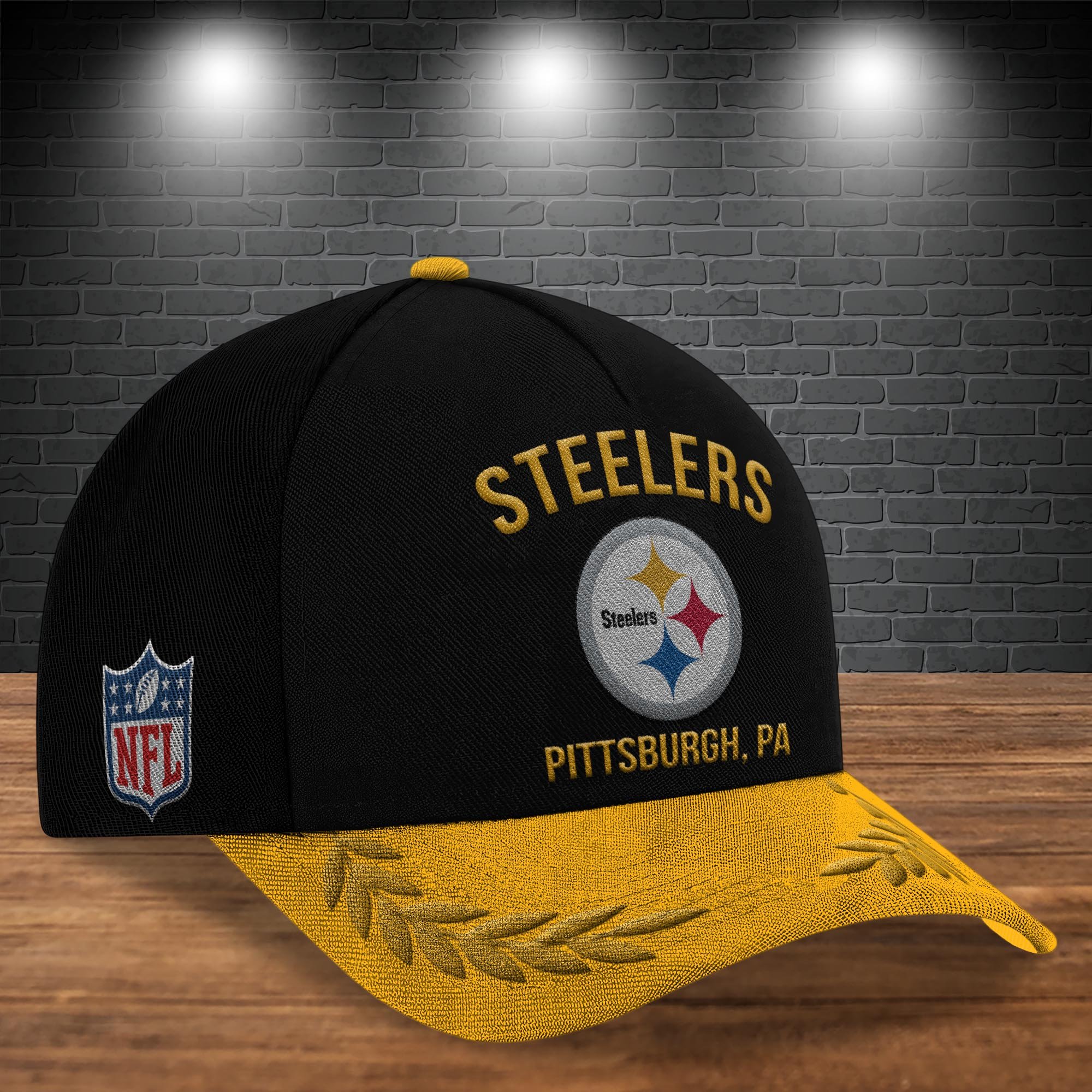 Alternative view of Pittsburgh Steelers Cap New 2025 Version Custom Your Name, Sport Team Cap, Sport Gift For Fans, Father's Day Gifts EHIVM-05172268N