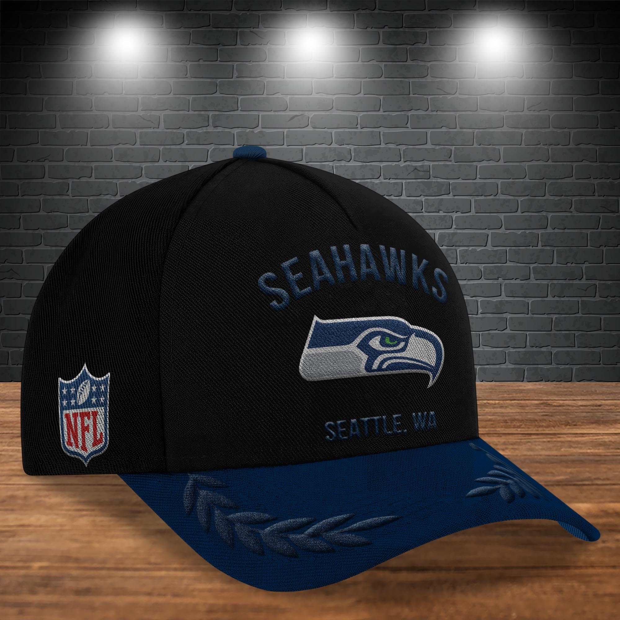 Alternative view of Seattle Seahawks Cap New 2025 Version Custom Your Name, Sport Team Cap, Sport Gift For Fans, Father's Day Gifts EHIVM-05172268N