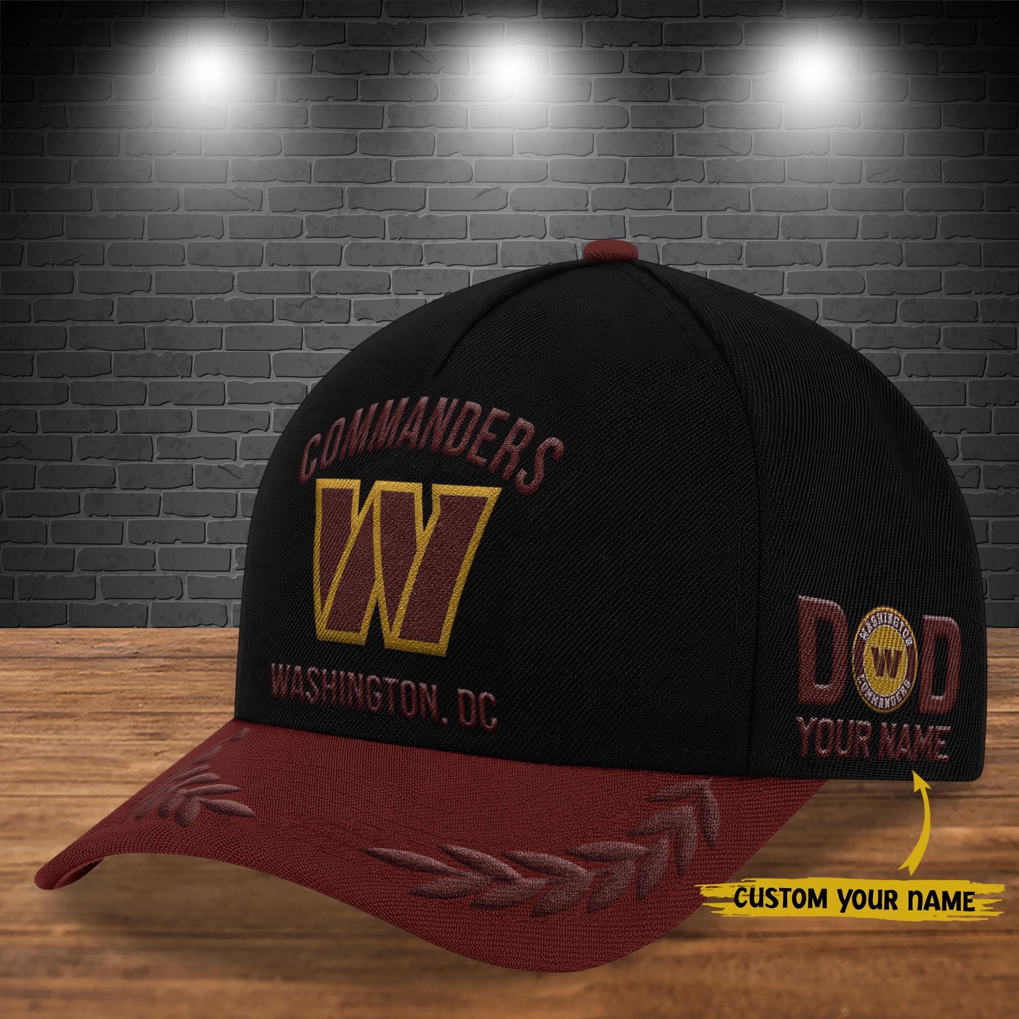 Washington Commanders Cap New 2025 Version Custom Your Name, Sport Team Cap, Sport Gift For Fans, Father's Day Gifts EHIVM-05172268N