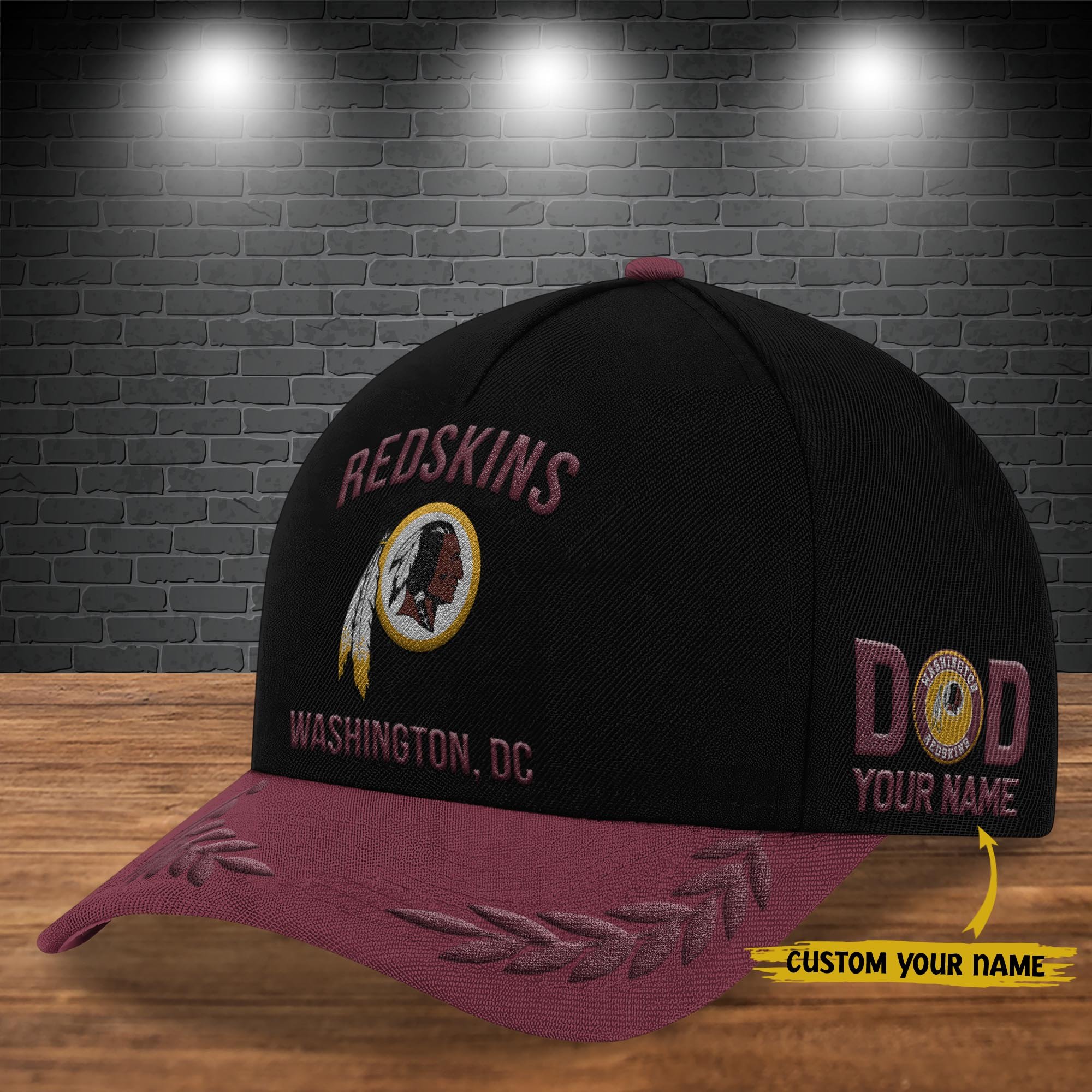Washington Redskins Cap New 2025 Version Custom Your Name, Sport Team Cap, Sport Gift For Fans, Father's Day Gifts EHIVM-05172268N