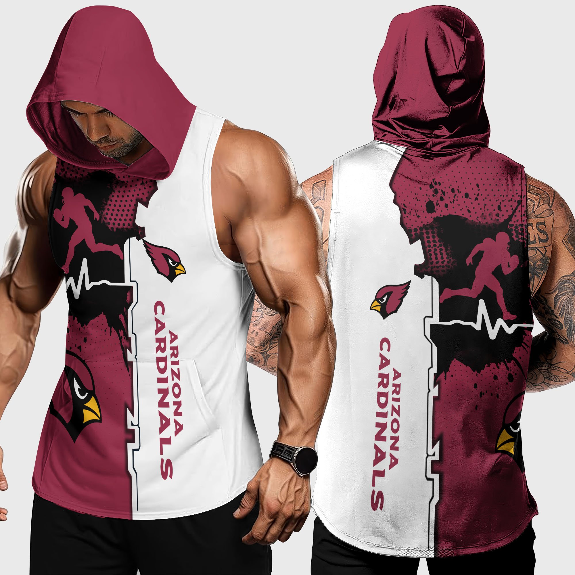 Arizona Cardinals Hoodie Tanktop Custom Your Name, Football Team Hoodie Tanktop, Gift For Football Lovers EHIVM-04101736N