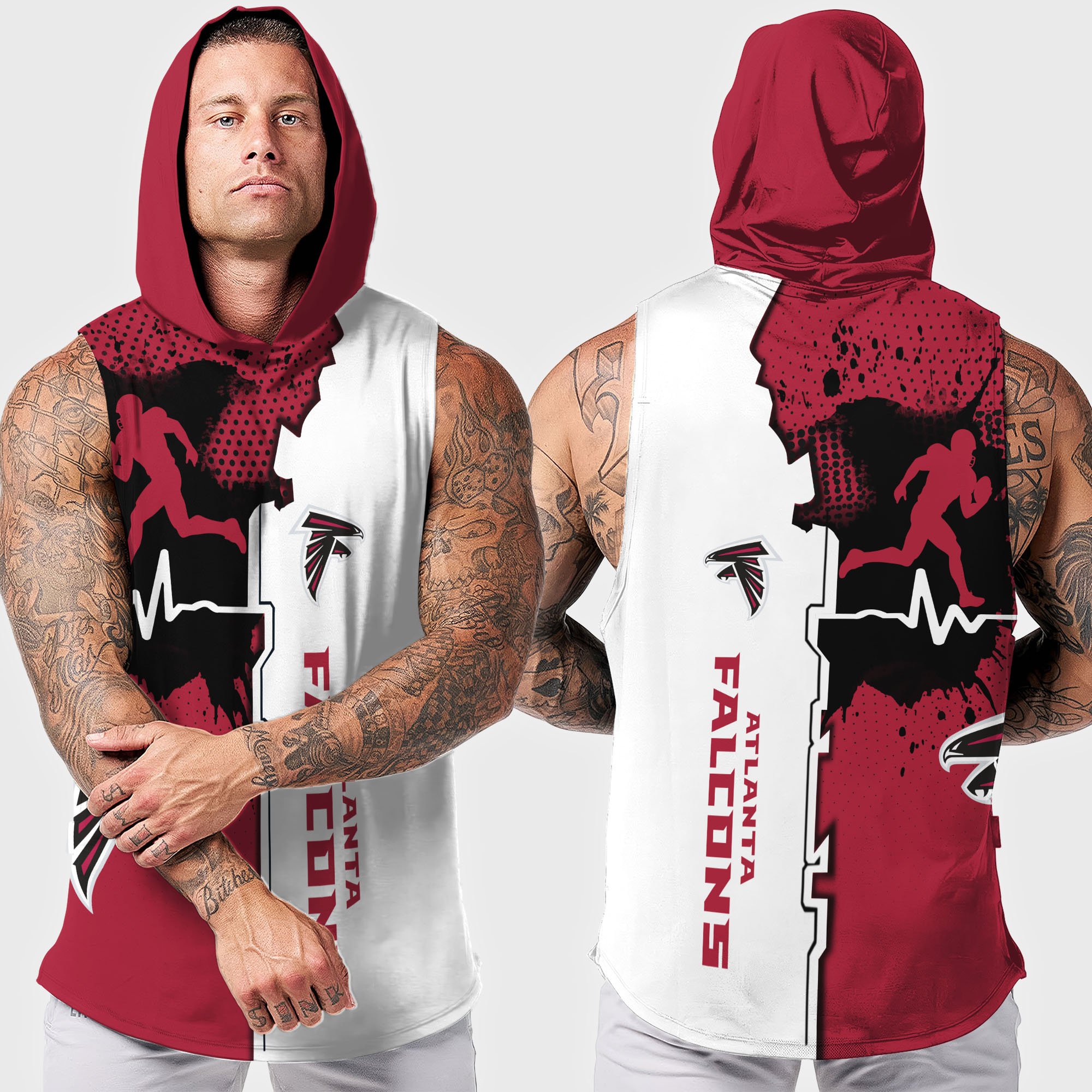 Alternative view of Atlanta Falcons Hoodie Tanktop Custom Your Name, Football Team Hoodie Tanktop, Gift For Football Lovers EHIVM-04101736N