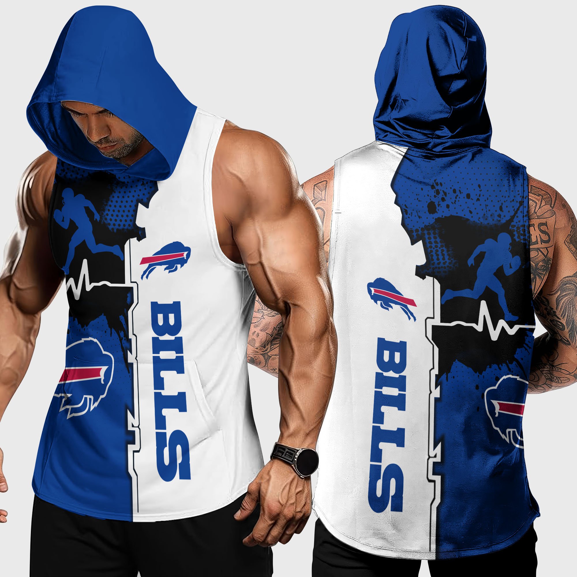 Buffalo Bills Hoodie Tanktop Custom Your Name, Football Team Hoodie Tanktop, Gift For Football Lovers EHIVM-04101736N