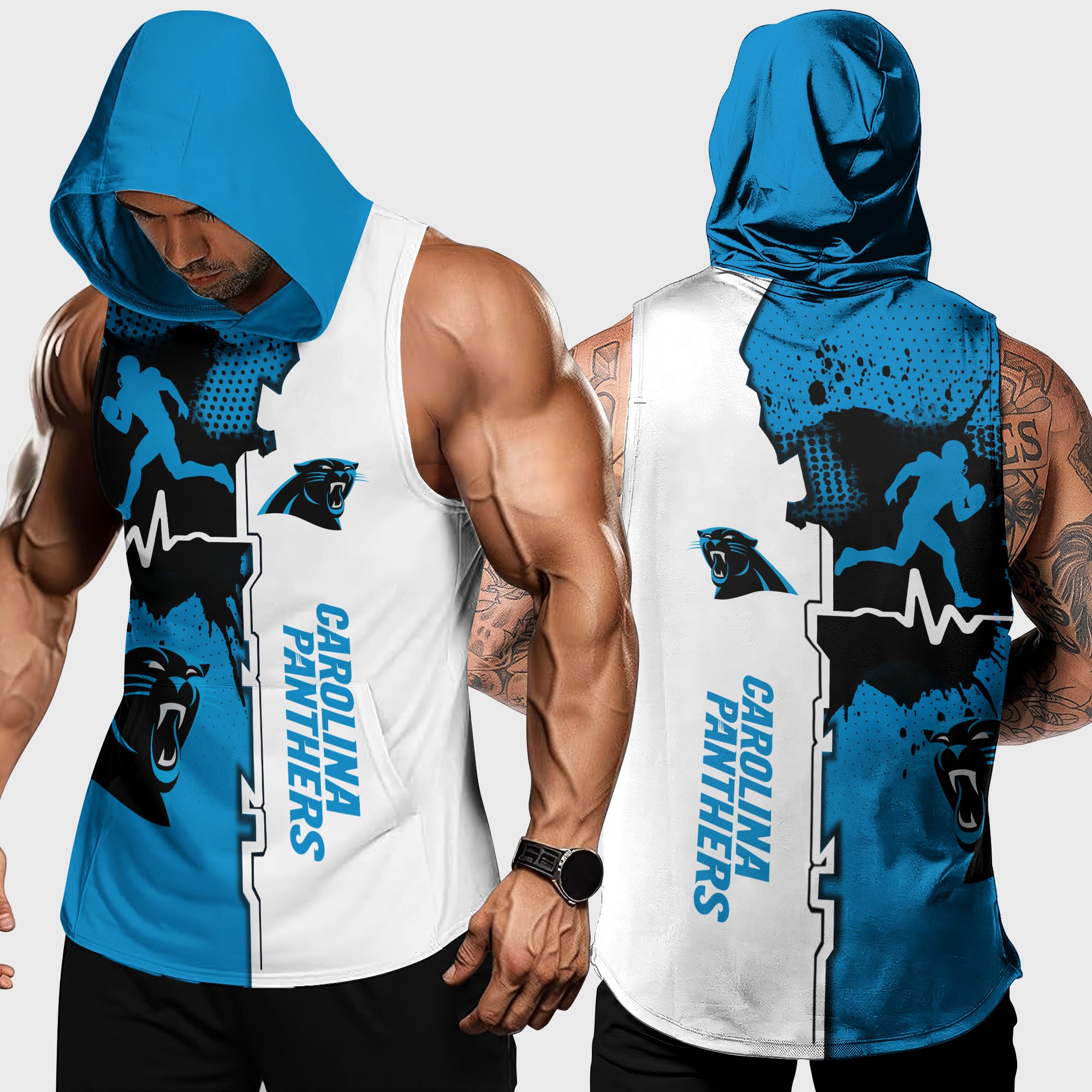 Carolina Panthers Hoodie Tanktop Custom Your Name, Football Team Hoodie Tanktop, Gift For Football Lovers EHIVM-04101736N
