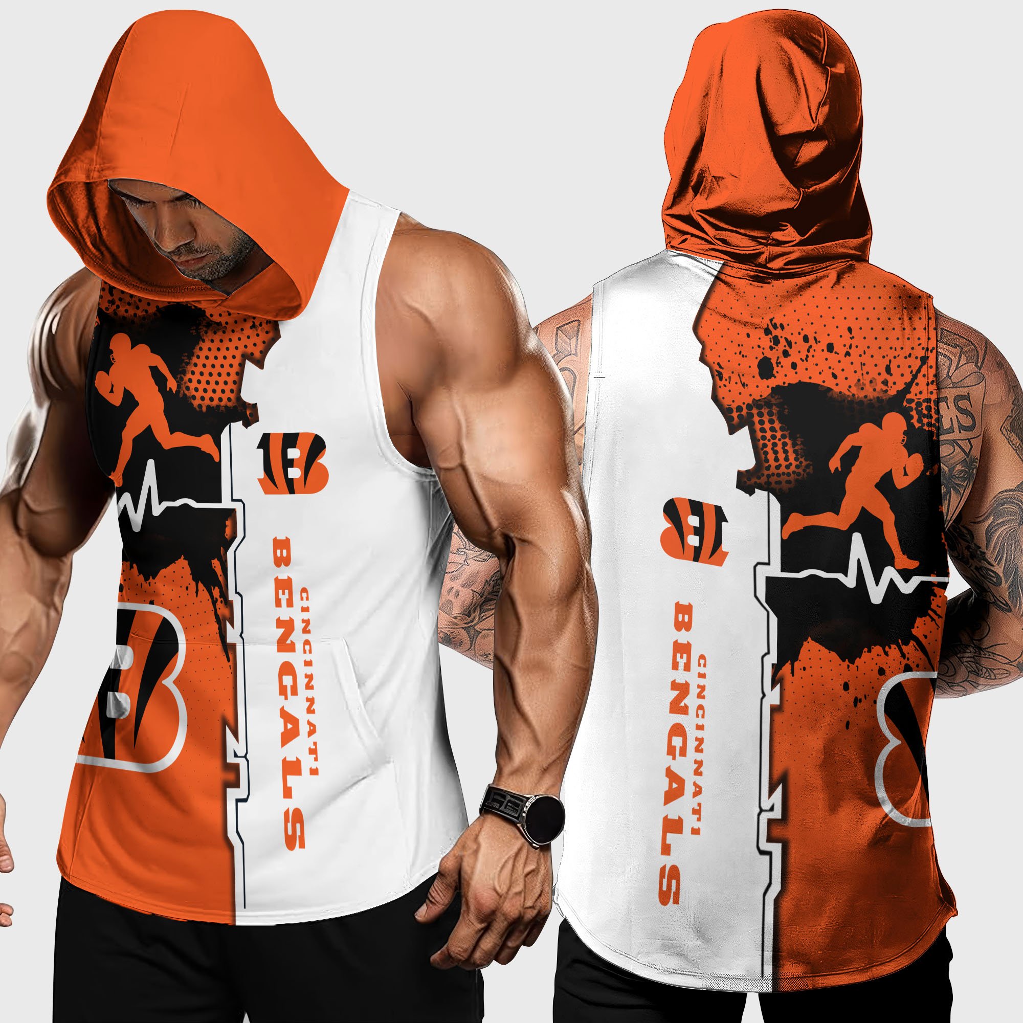 Cincinnati Bengals Hoodie Tanktop Custom Your Name, Football Team Hoodie Tanktop, Gift For Football Lovers EHIVM-04101736N