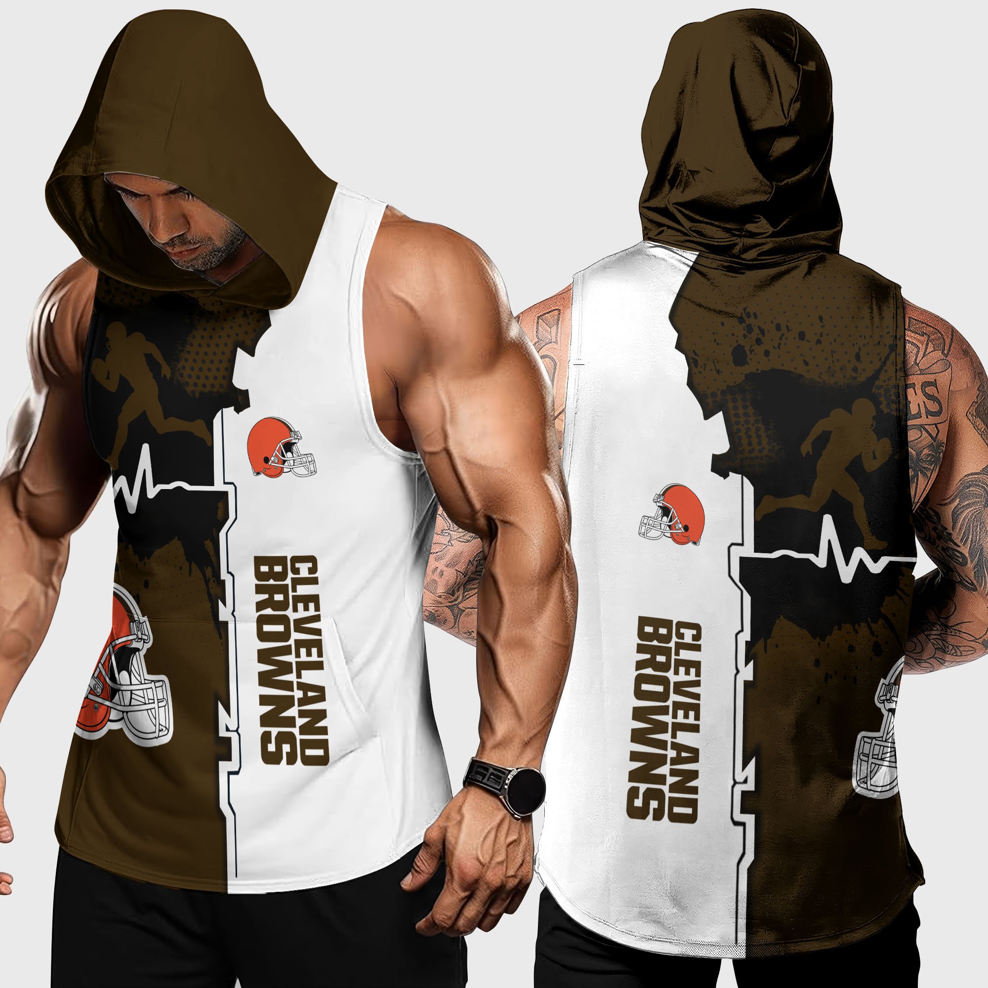 Cleveland Browns Hoodie Tanktop Custom Your Name, Football Team Hoodie Tanktop, Gift For Football Lovers EHIVM-04101736N