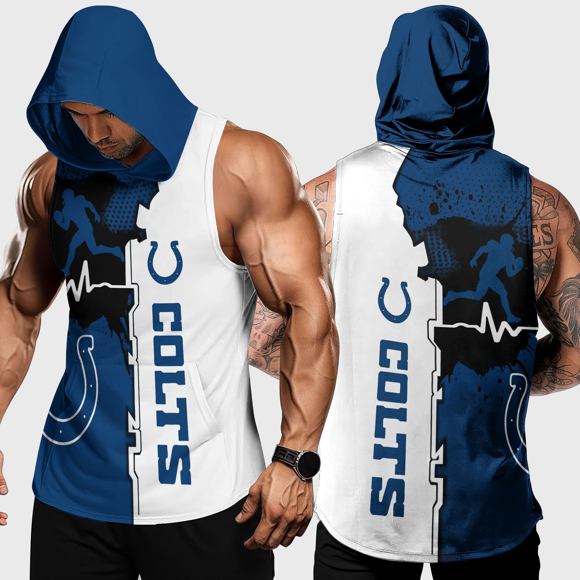 Indianapolis Colts Hoodie Tanktop Custom Your Name, Football Team Hoodie Tanktop, Gift For Football Lovers EHIVM-04101736N