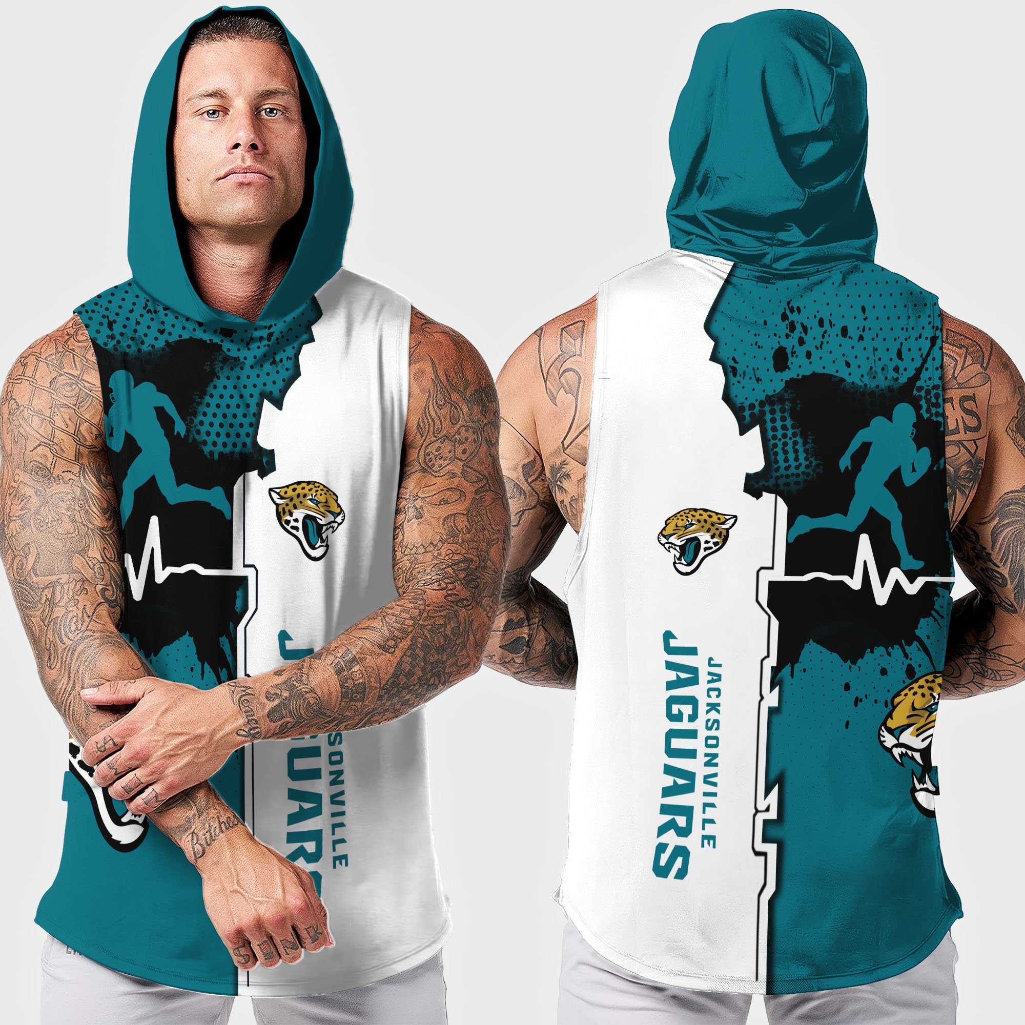 Alternative view of Jacksonville Jaguars Hoodie Tanktop Custom Your Name, Football Team Hoodie Tanktop, Gift For Football Lovers EHIVM-04101736N