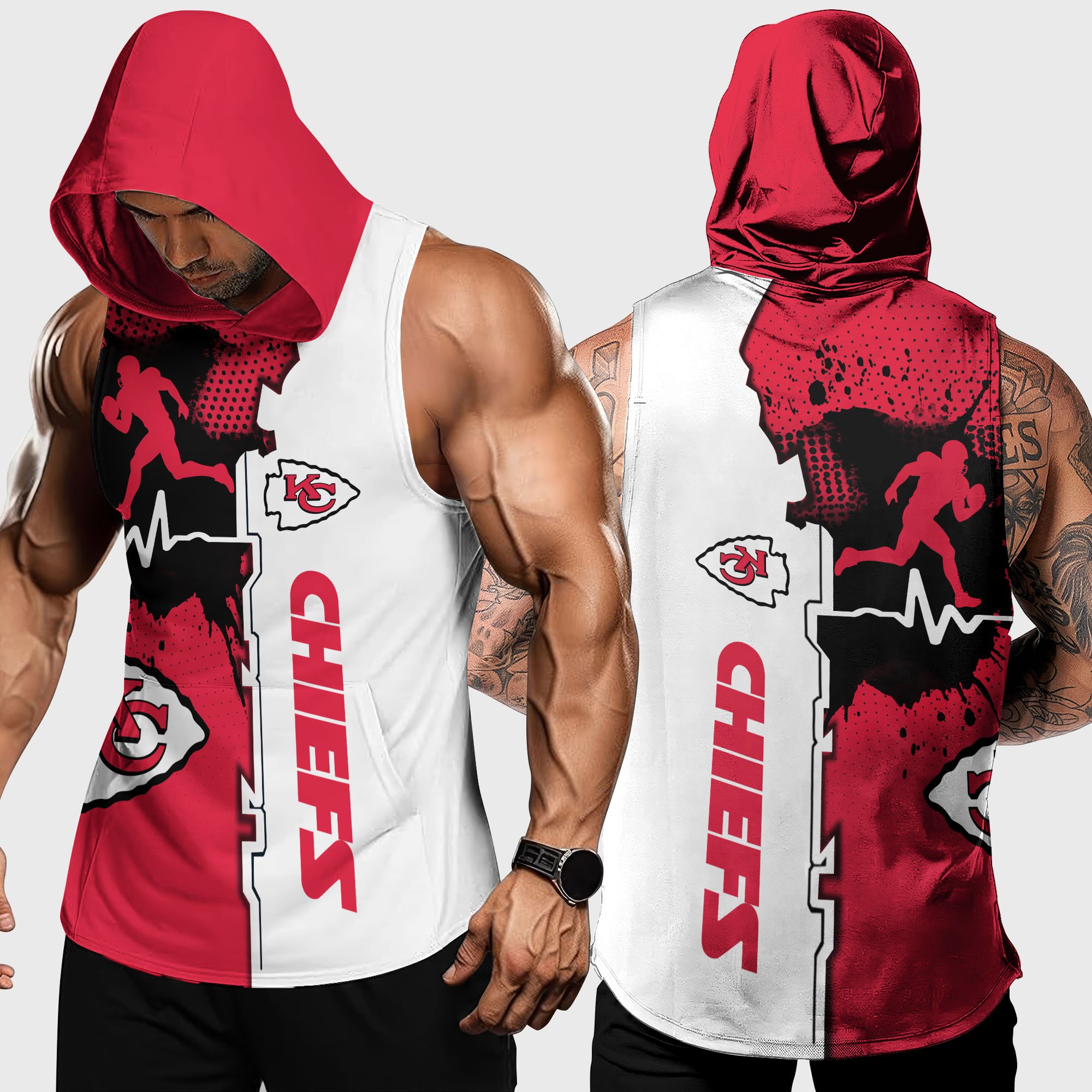 Kansas City Chiefs Hoodie Tanktop Custom Your Name, Football Team Hoodie Tanktop, Gift For Football Lovers EHIVM-04101736N