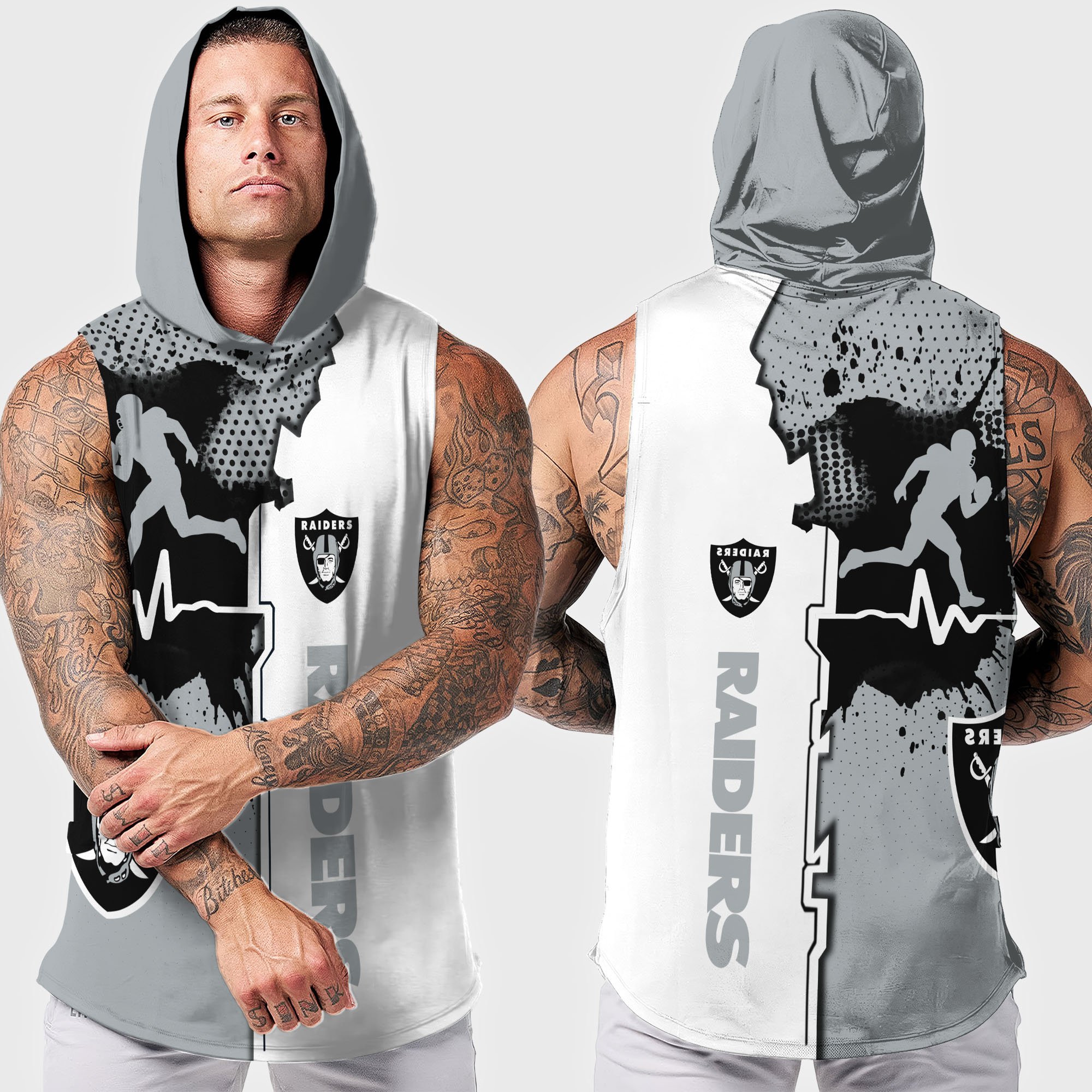 Alternative view of Las Vegas Raiders Hoodie Tanktop Custom Your Name, Football Team Hoodie Tanktop, Gift For Football Lovers EHIVM-04101736N