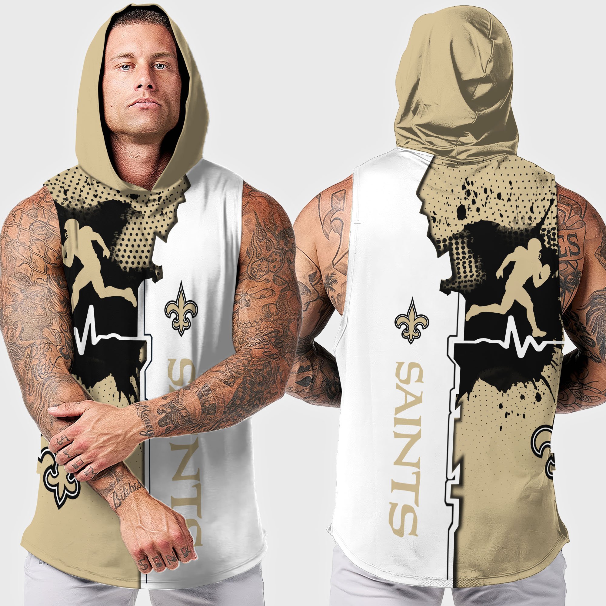 Alternative view of New Orleans Saints Hoodie Tanktop Custom Your Name, Football Team Hoodie Tanktop, Gift For Football Lovers EHIVM-04101736N