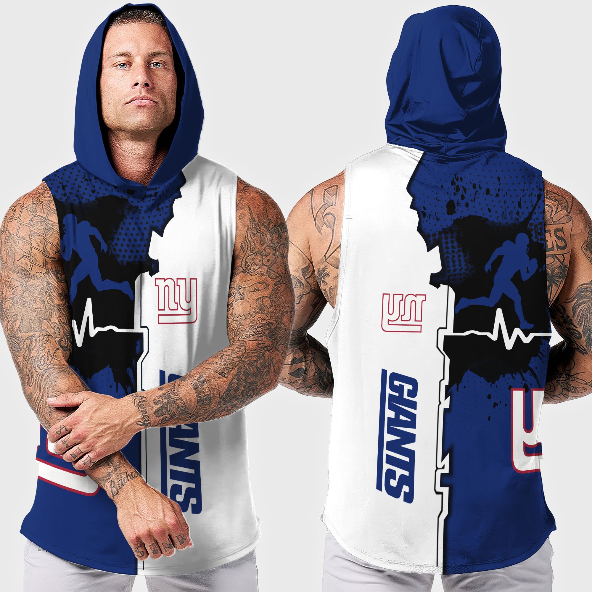 Alternative view of New York Giants Hoodie Tanktop Custom Your Name, Football Team Hoodie Tanktop, Gift For Football Lovers EHIVM-04101736N