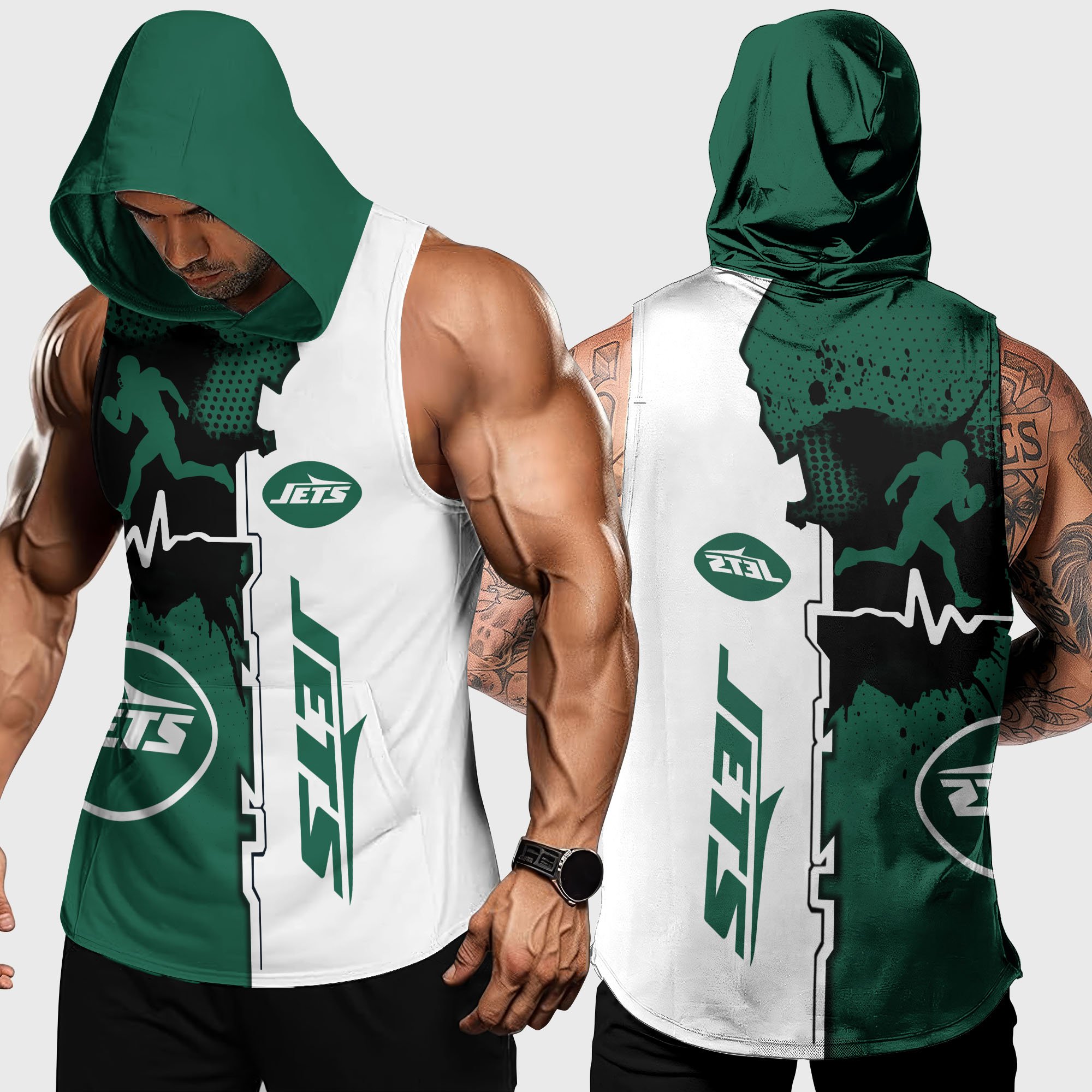 New York Jets Hoodie Tanktop Custom Your Name, Football Team Hoodie Tanktop, Gift For Football Lovers EHIVM-04101736N