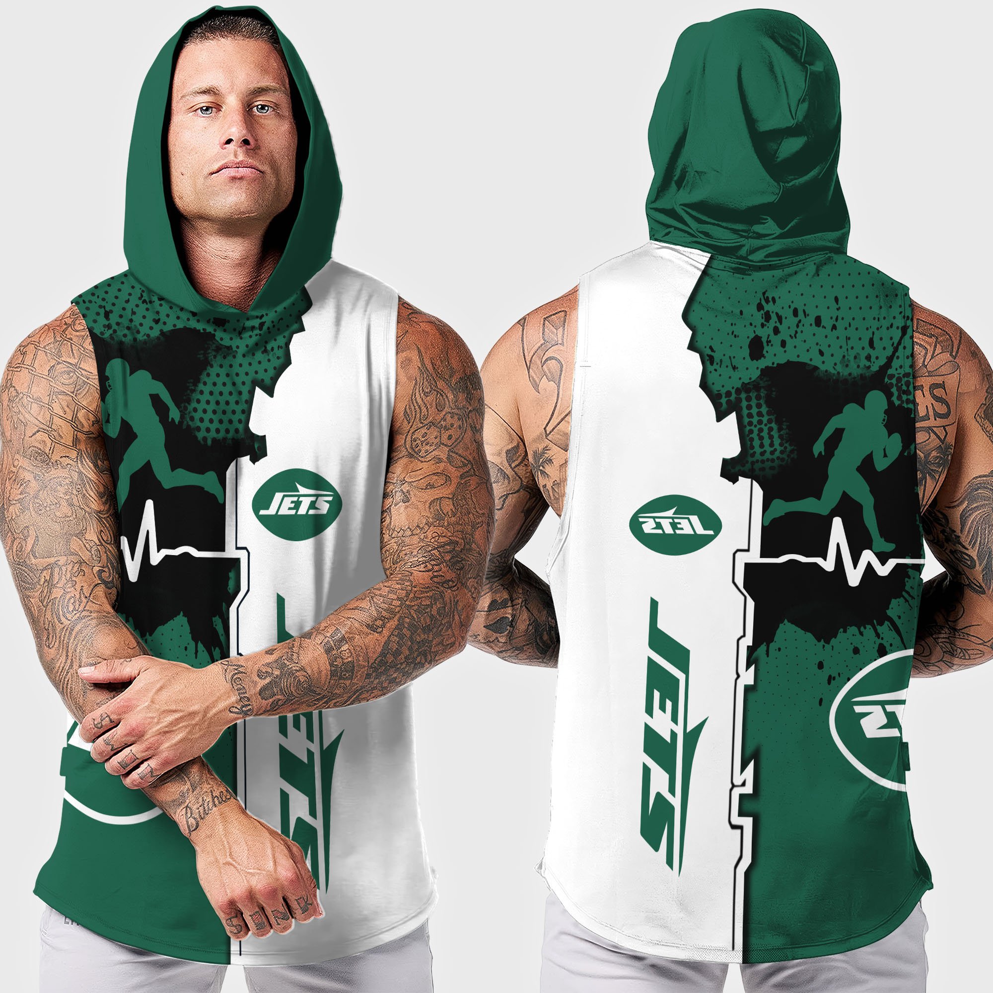 Alternative view of New York Jets Hoodie Tanktop Custom Your Name, Football Team Hoodie Tanktop, Gift For Football Lovers EHIVM-04101736N
