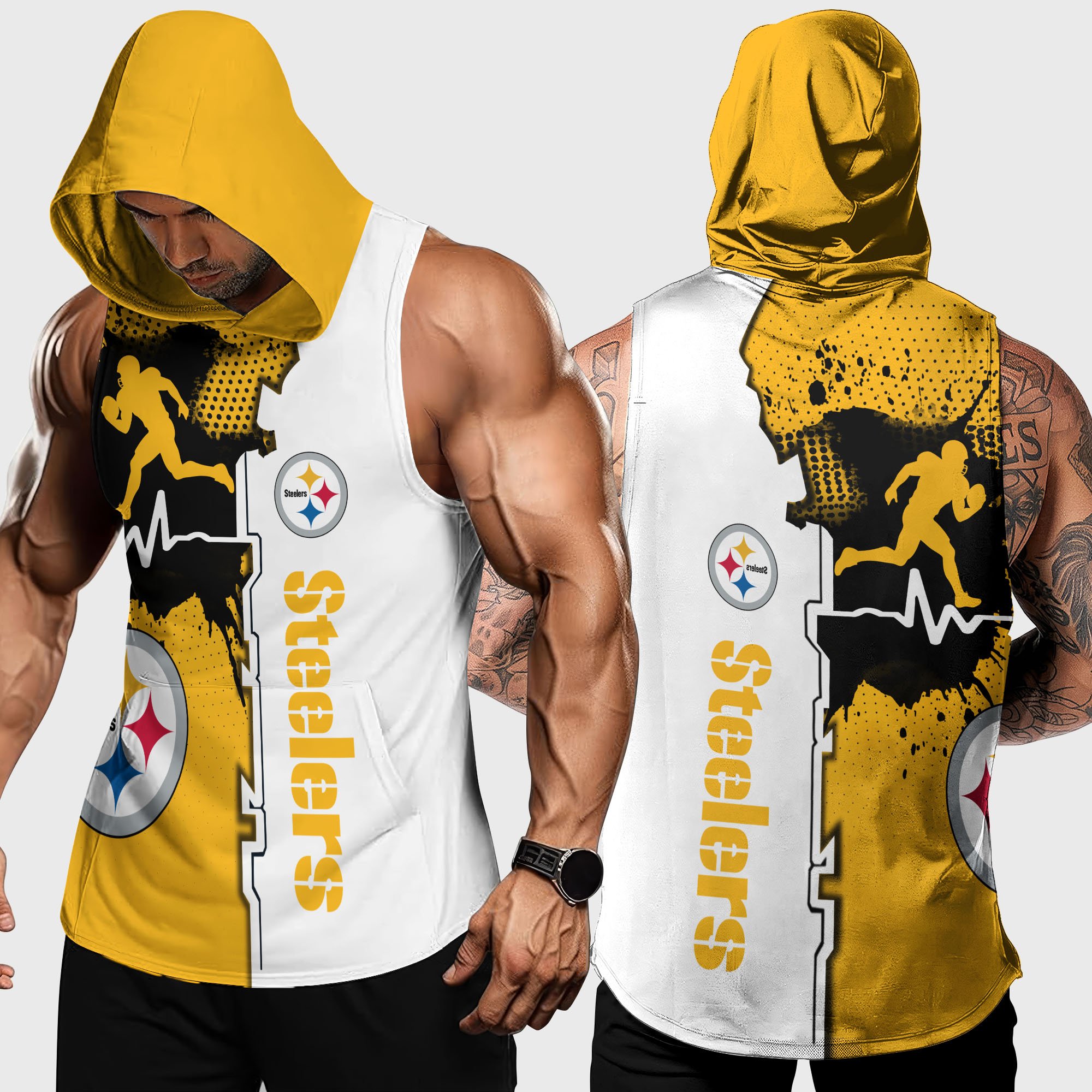 Pittsburgh Steelers Hoodie Tanktop Custom Your Name, Football Team Hoodie Tanktop, Gift For Football Lovers EHIVM-04101736N
