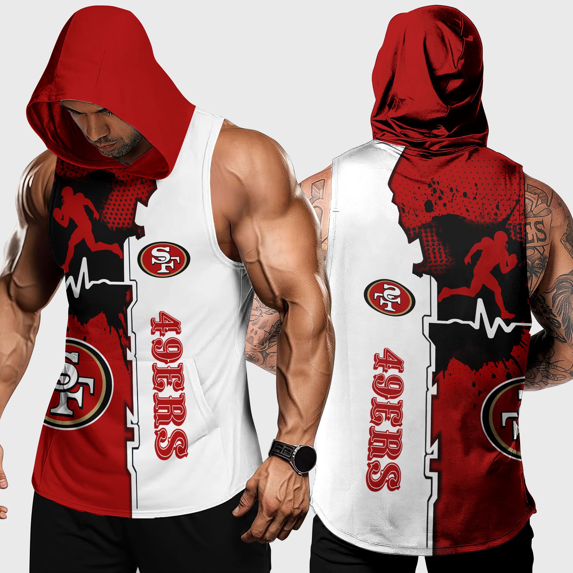 San Francisco 49ers Hoodie Tanktop Custom Your Name, Football Team Hoodie Tanktop, Gift For Football Lovers EHIVM-04101736N