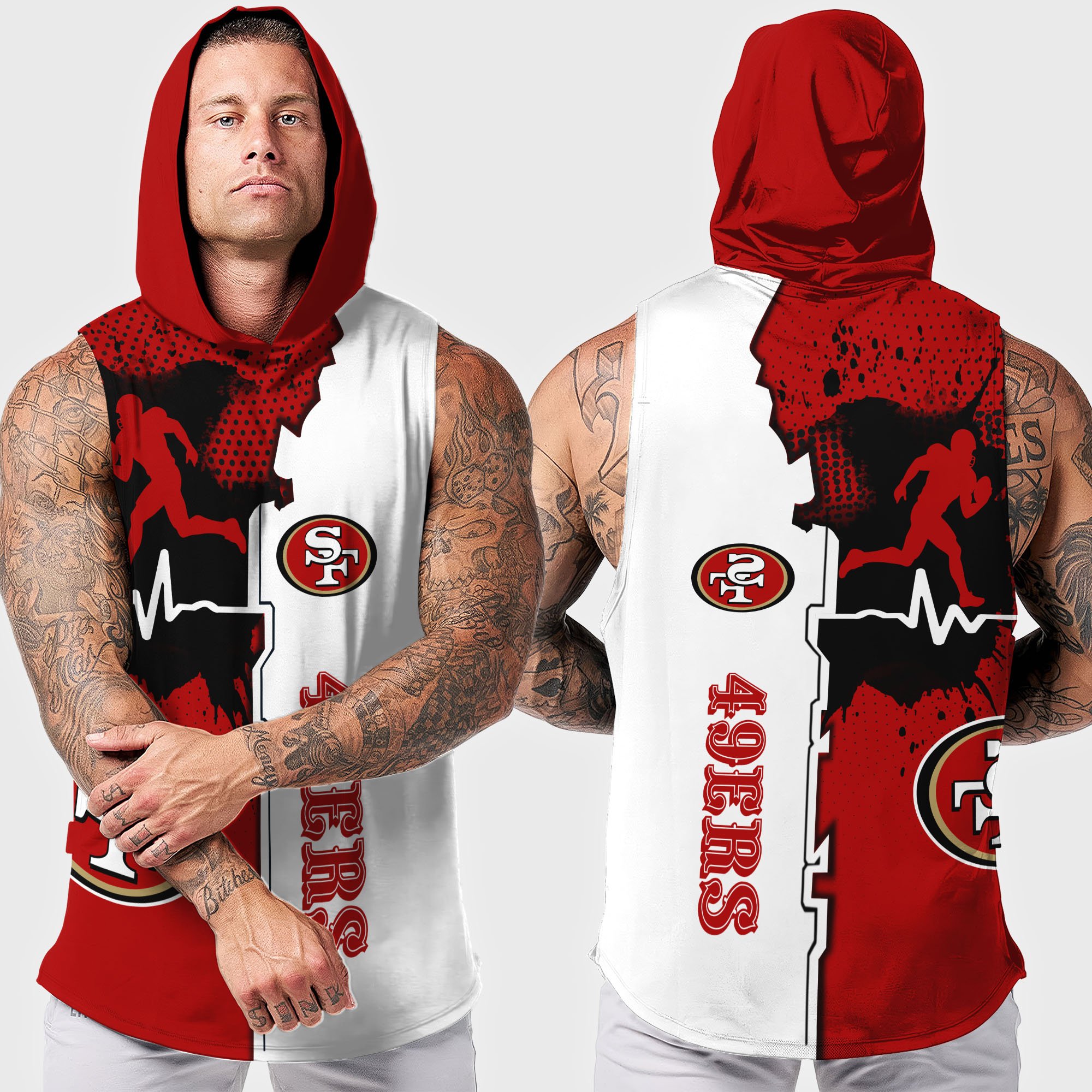 Alternative view of San Francisco 49ers Hoodie Tanktop Custom Your Name, Football Team Hoodie Tanktop, Gift For Football Lovers EHIVM-04101736N