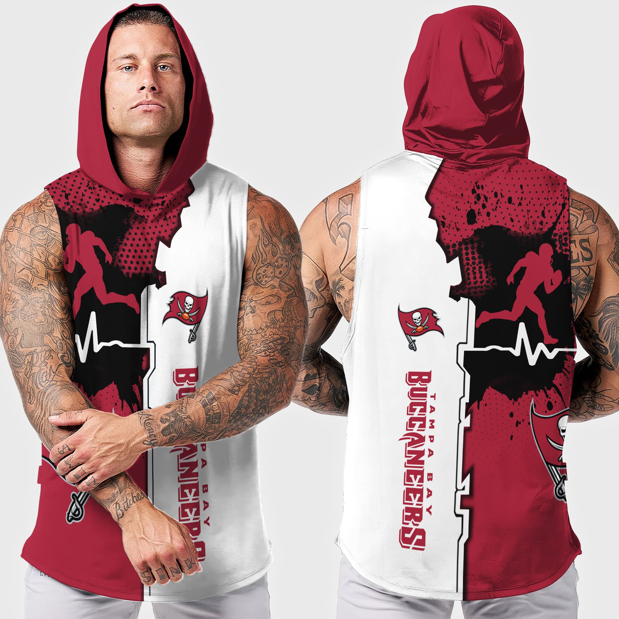 Alternative view of Tampa Bay Buccaneers Hoodie Tanktop Custom Your Name, Football Team Hoodie Tanktop, Gift For Football Lovers EHIVM-04101736N