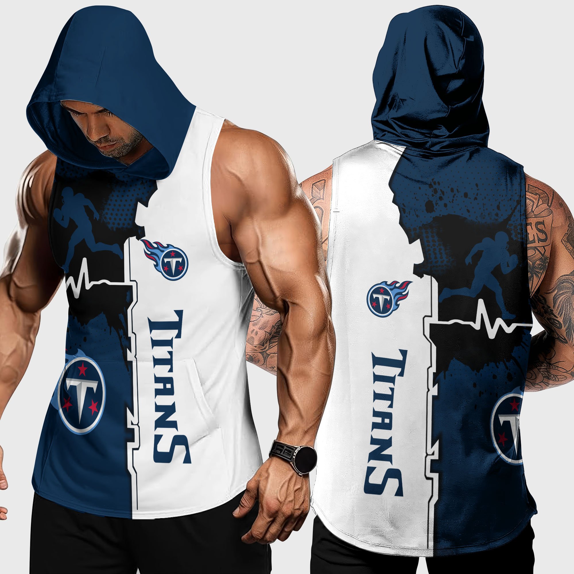 Tennessee Titans Hoodie Tanktop Custom Your Name, Football Team Hoodie Tanktop, Gift For Football Lovers EHIVM-04101736N
