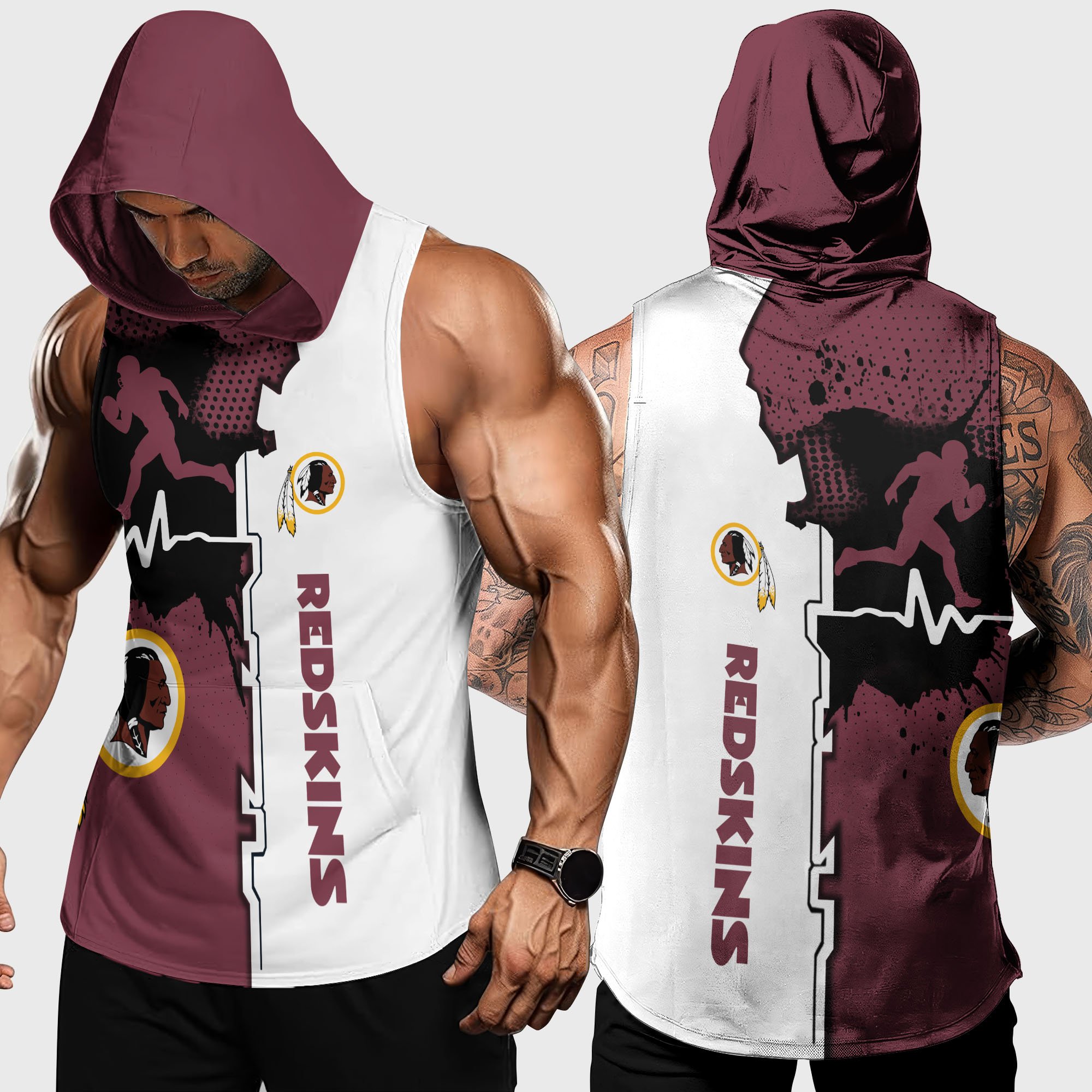 Washington Redskins Hoodie Tanktop Custom Your Name, Football Team Hoodie Tanktop, Gift For Football Lovers EHIVM-04101736N