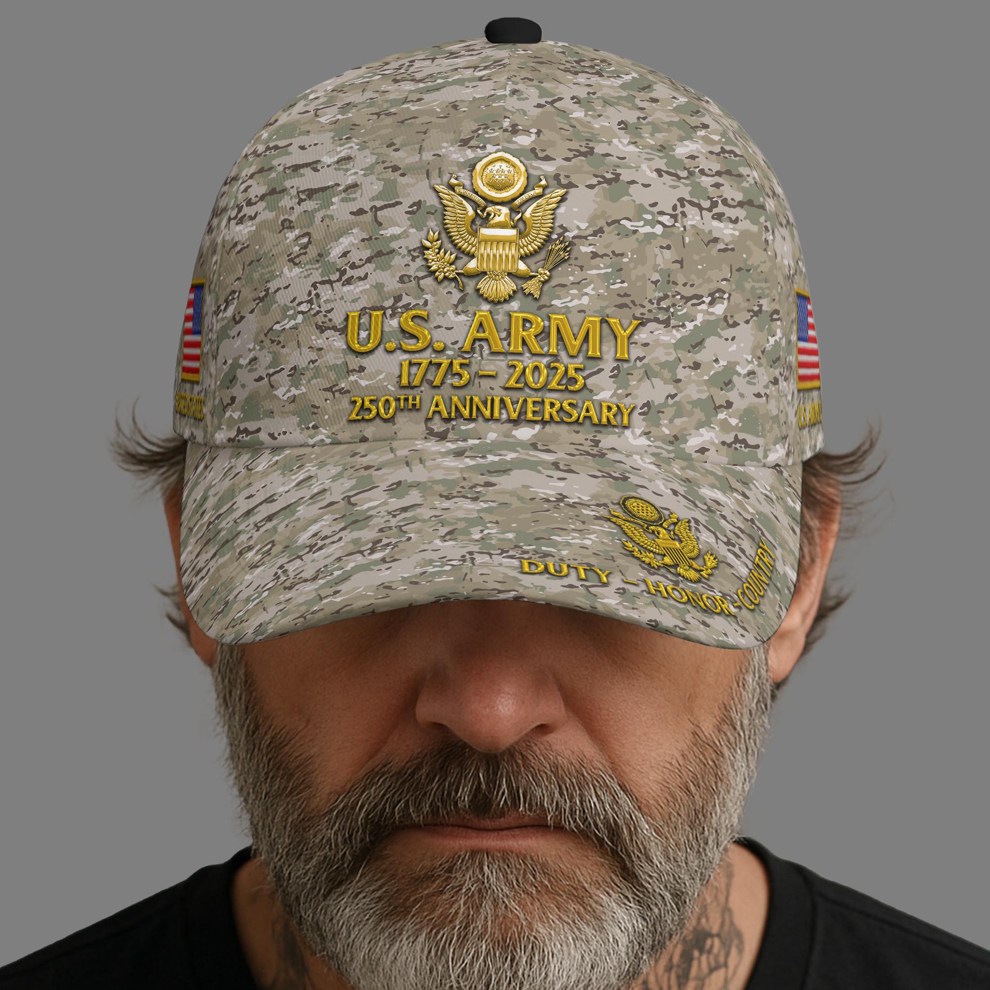 US Veteran Cap Custom Name, Camouflage Cap For Veterans, Veteran Gifts ETRG-05192283