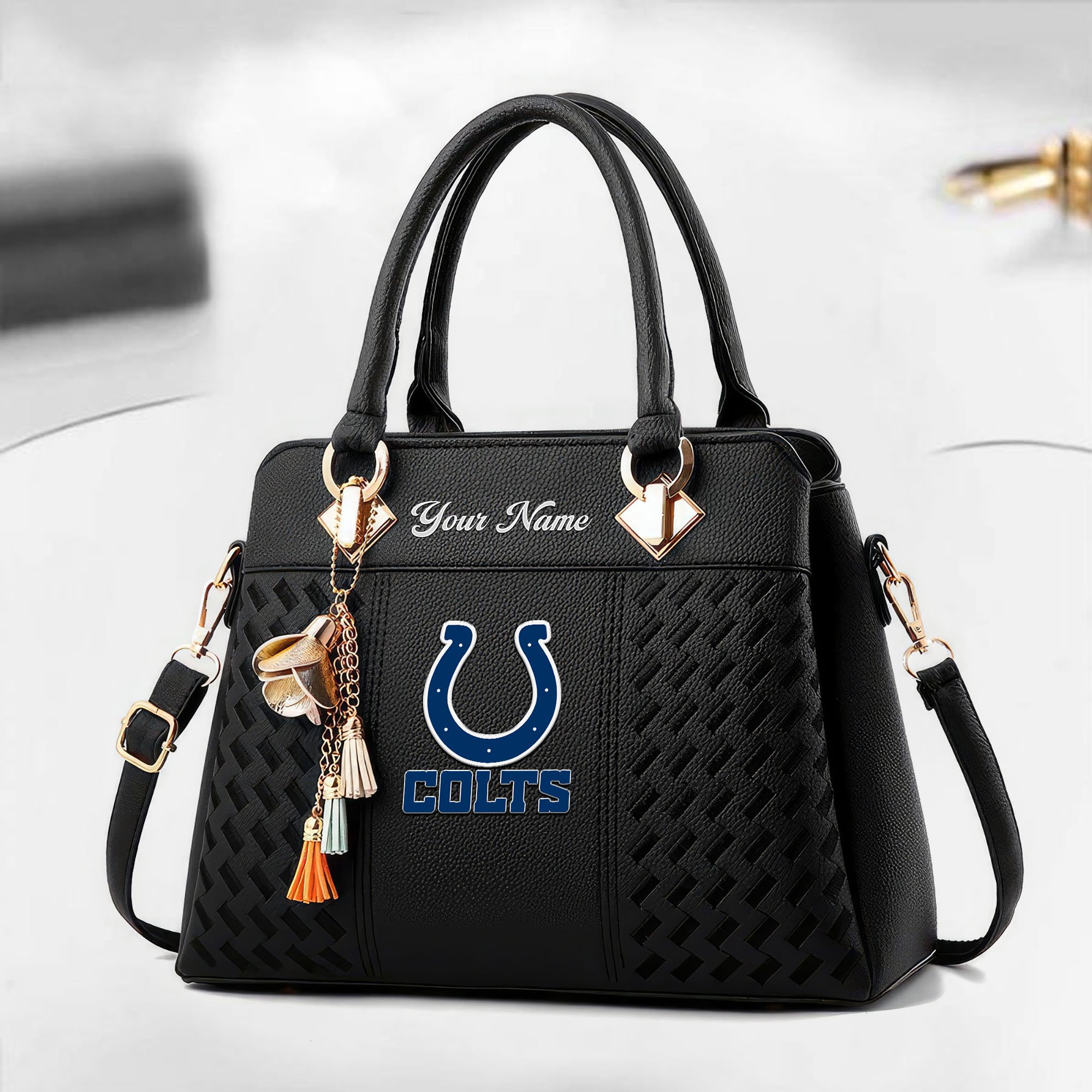 Indianapolis Colts Custom Deluxe Handbag For Women Custom Your Name 2025 Versions, Sport Deluxe Handbag EHIVM-05152221