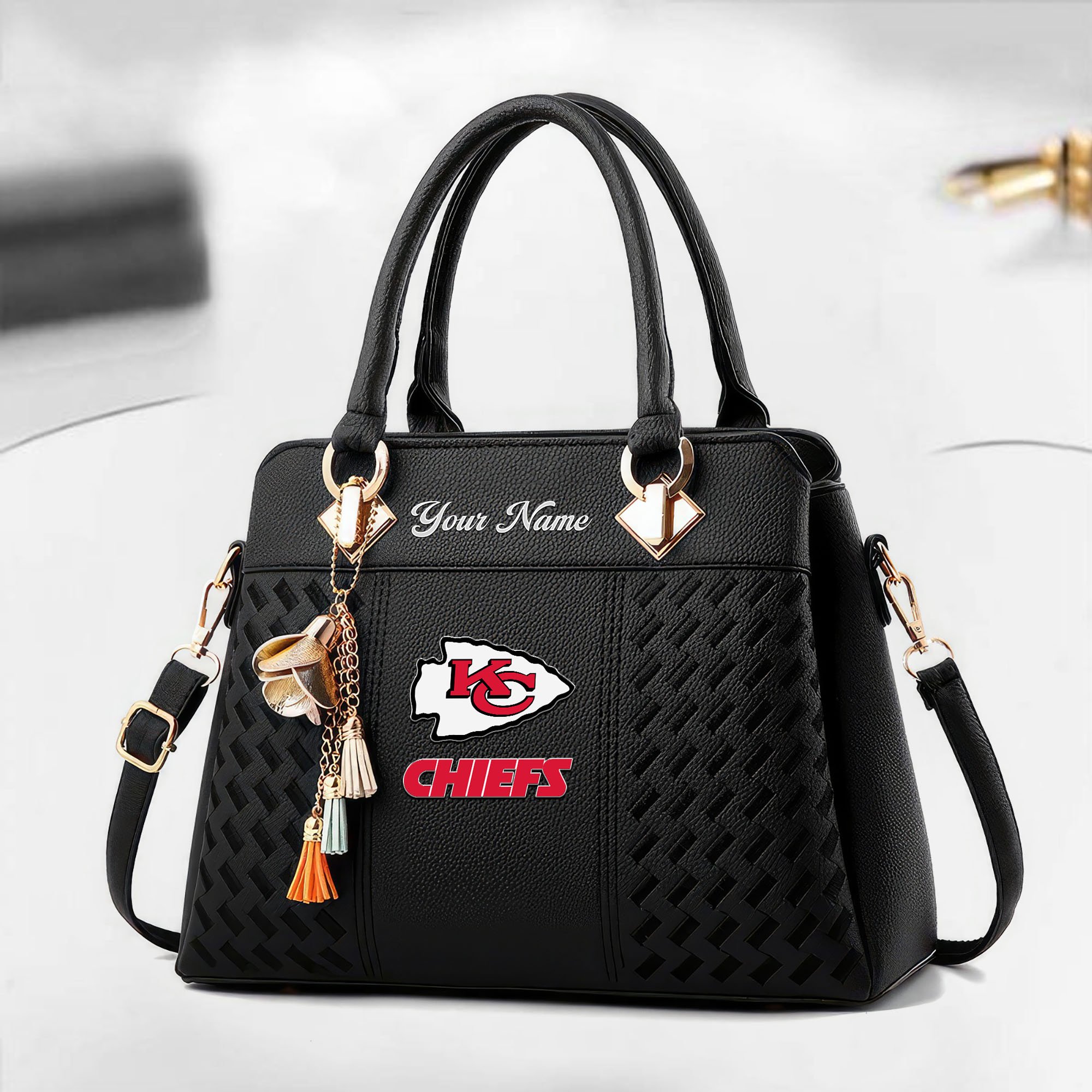 Kansas City Chiefs Custom Deluxe Handbag For Women Custom Your Name 2025 Versions, Sport Deluxe Handbag EHIVM-05152221