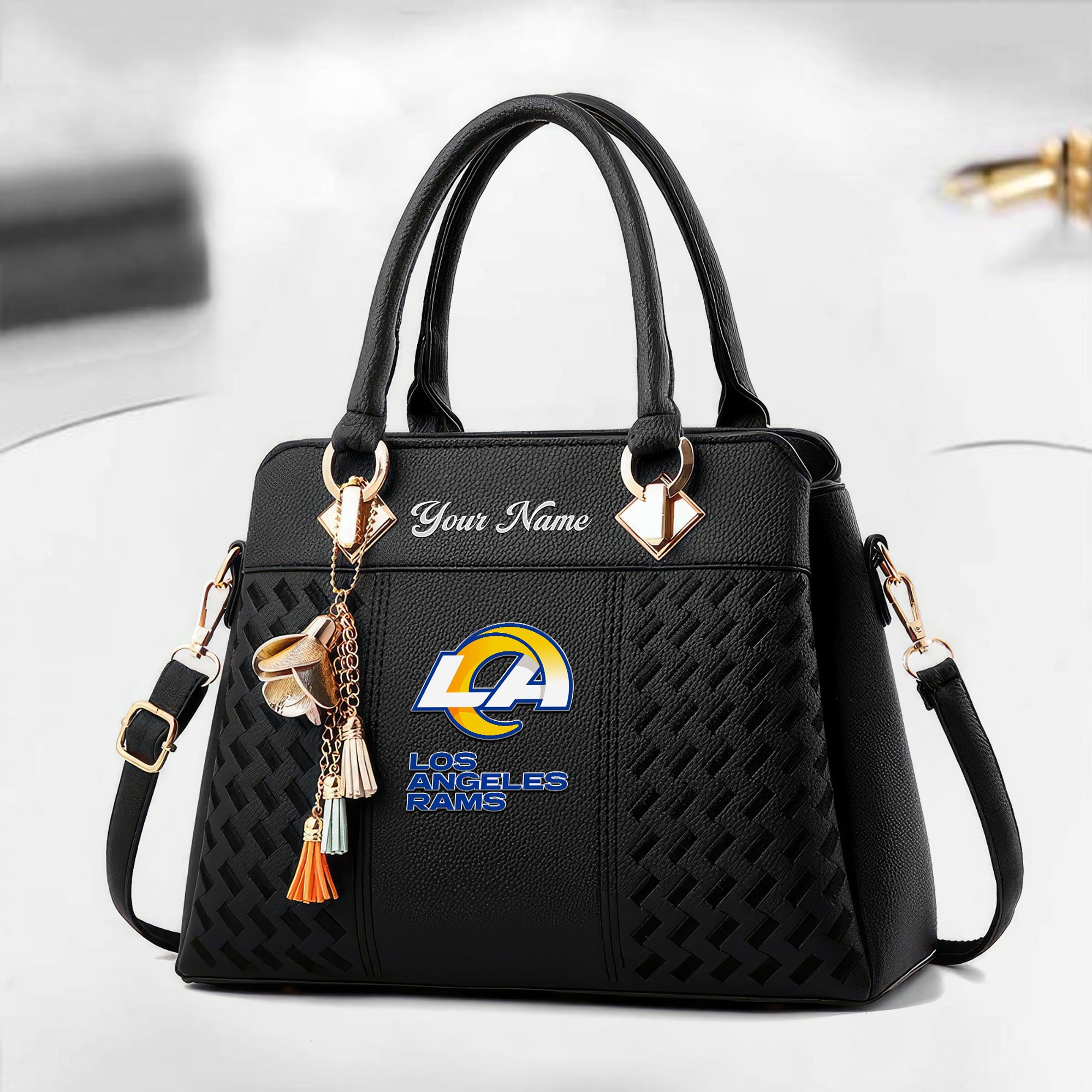 Los Angeles Rams Custom Deluxe Handbag For Women Custom Your Name 2025 Versions, Sport Deluxe Handbag EHIVM-05152221