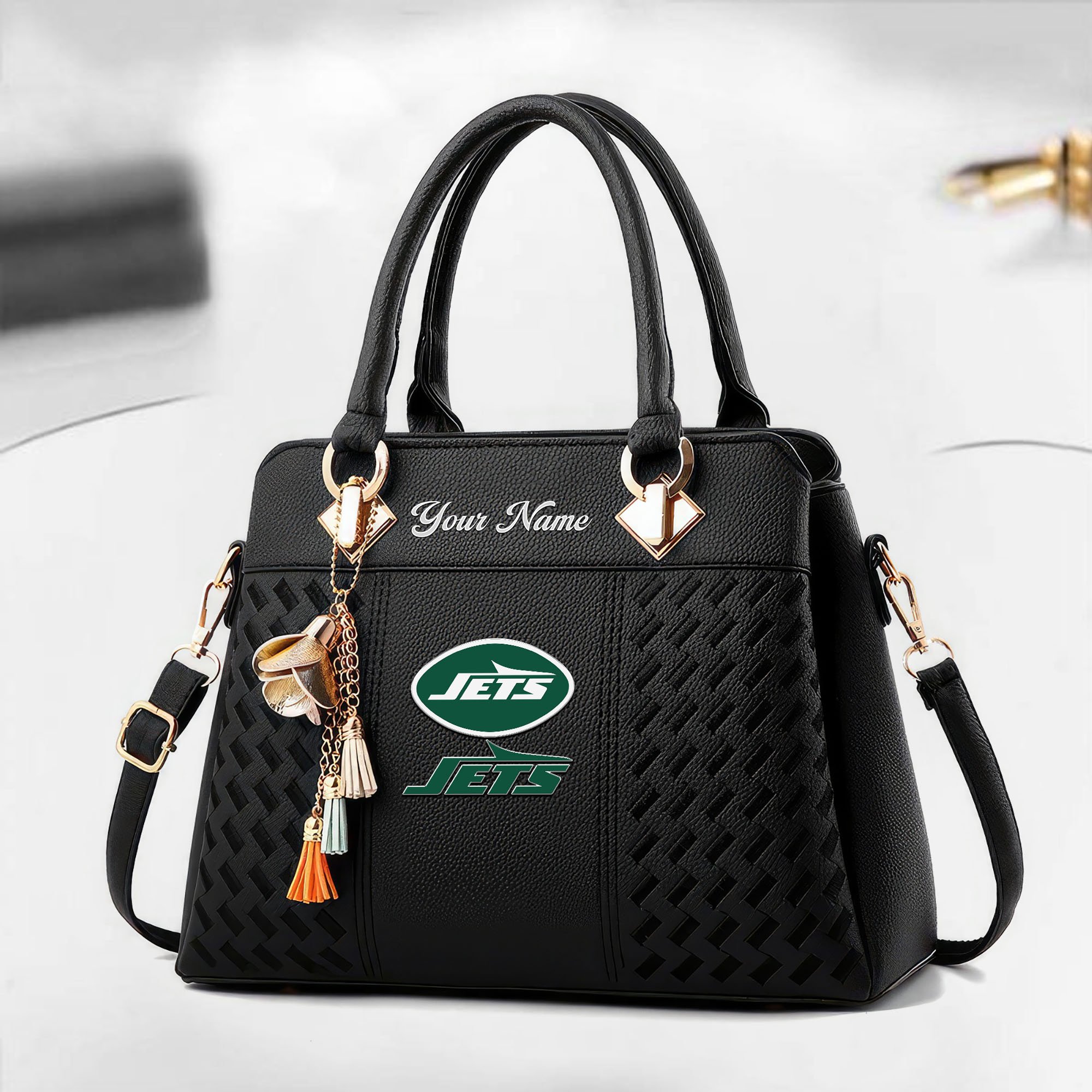 New York Jets Custom Deluxe Handbag For Women Custom Your Name 2025 Versions, Sport Deluxe Handbag EHIVM-05152221