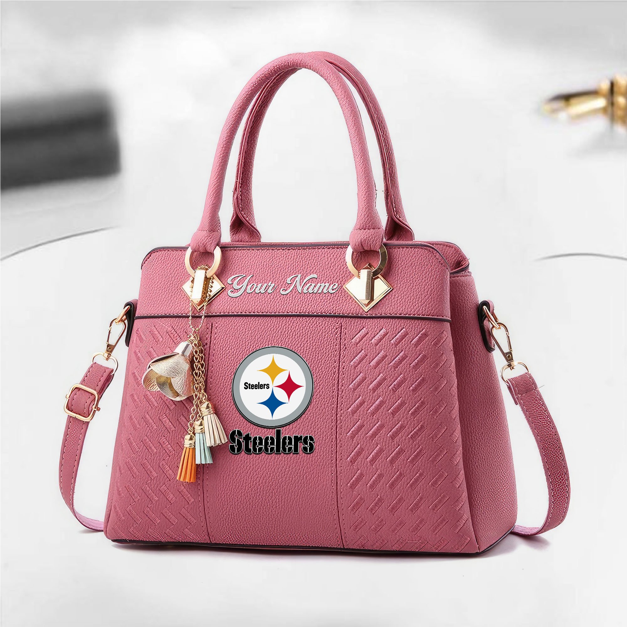 Alternative view of Pittsburgh Steelers Custom Deluxe Handbag For Women Custom Your Name 2025 Versions, Sport Deluxe Handbag EHIVM-05152221