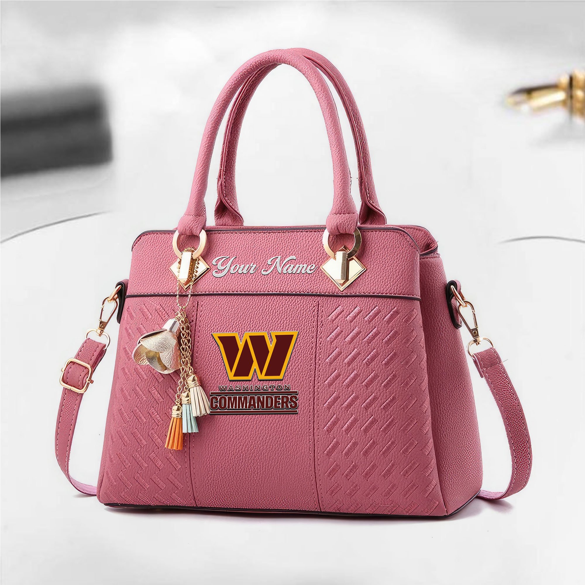 Alternative view of Washington Commanders Custom Deluxe Handbag For Women Custom Your Name 2025 Versions, Sport Deluxe Handbag EHIVM-05152221