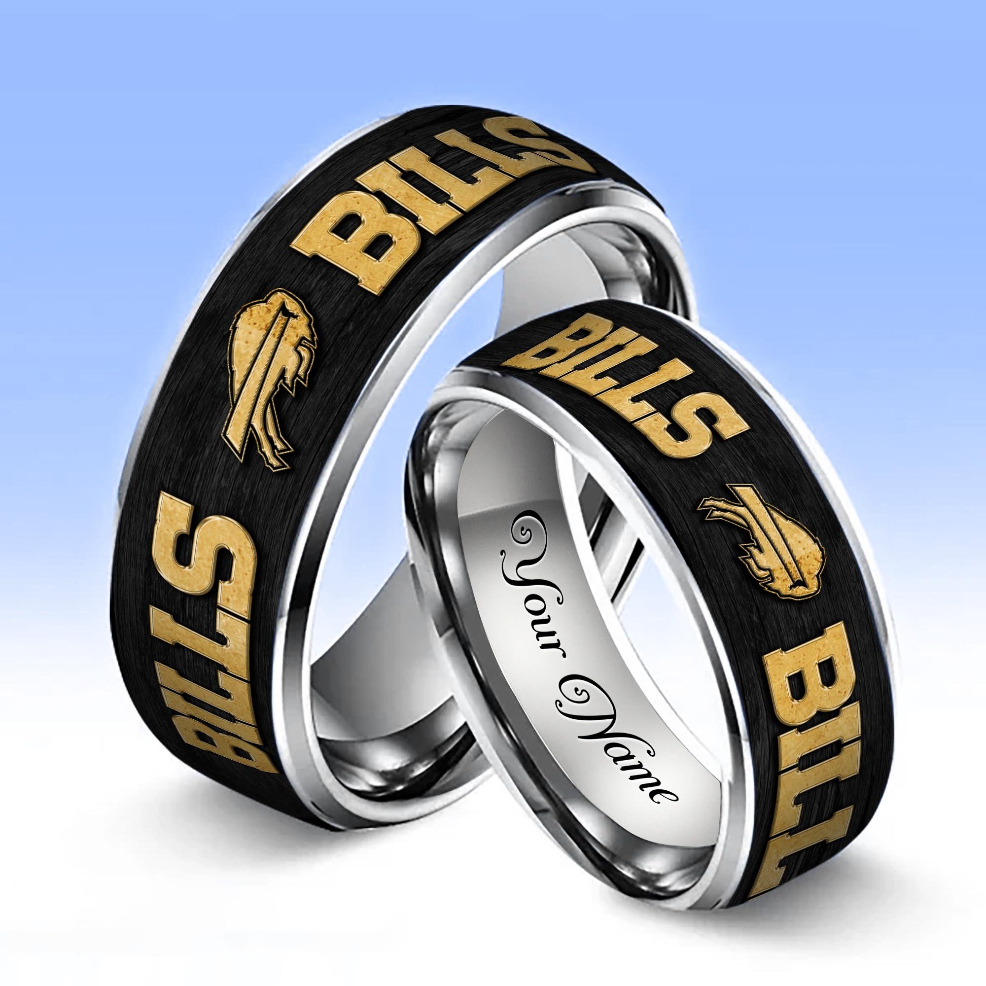 Alternative view of Buffalo Bills Stainless Steel Rings Comes With Box Custom Your Name 2025 versions, Gifts For Fan  EHIVM-05032127N