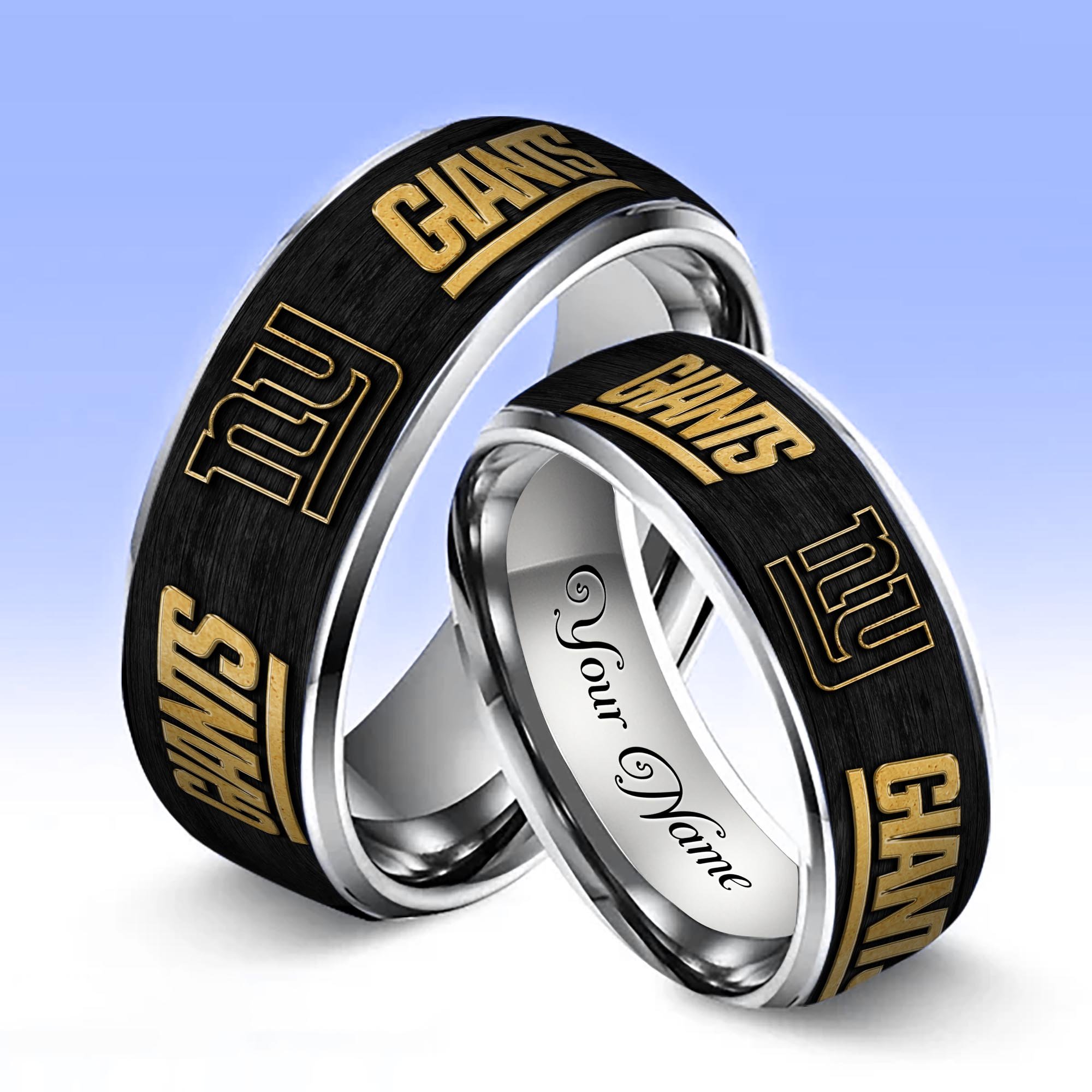 Alternative view of New York Giants Stainless Steel Rings Comes With Box Custom Your Name 2025 versions, Gifts For Fan  EHIVM-05032127N