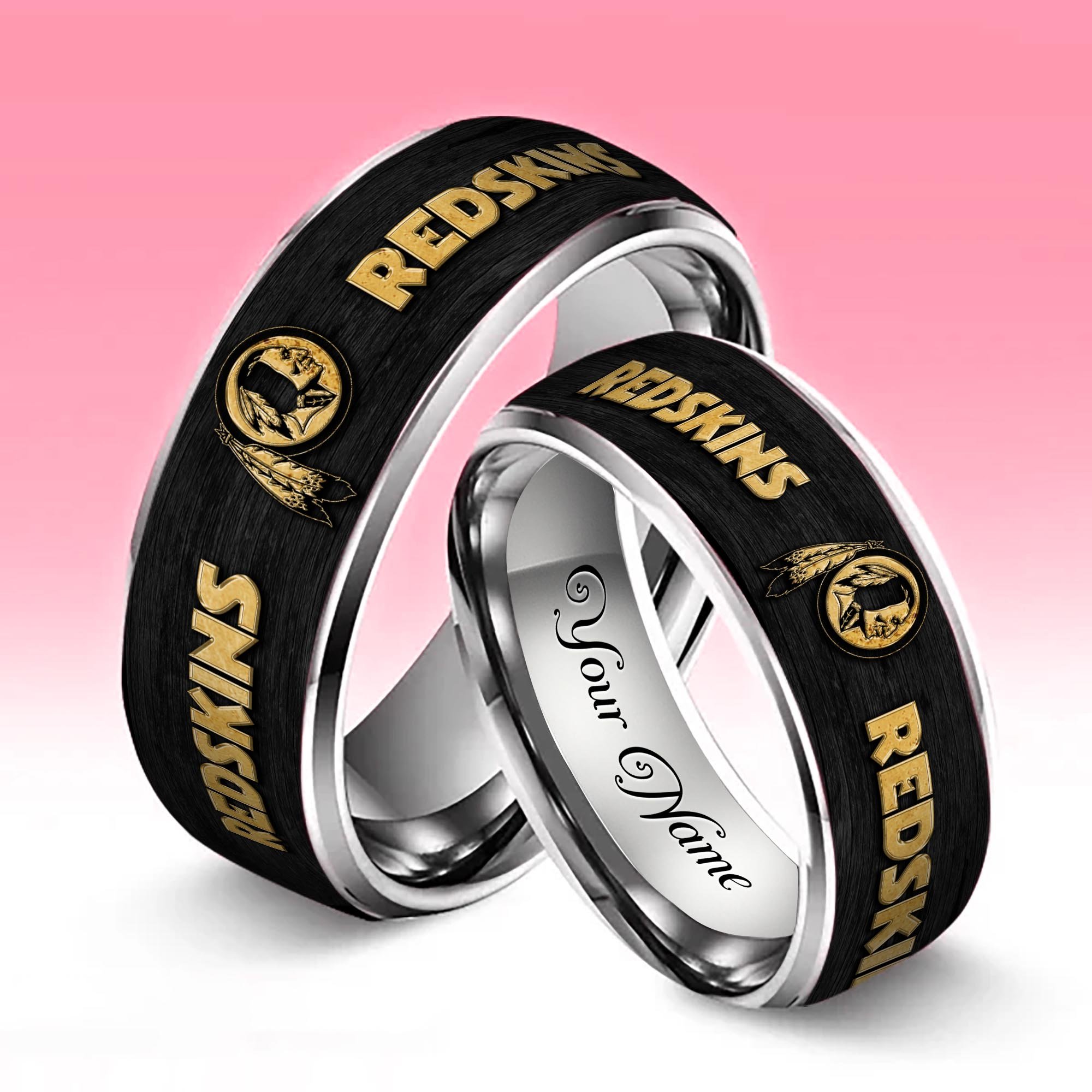 Alternative view of Washington Redskins Stainless Steel Rings Comes With Box Custom Your Name 2025 versions, Gifts For Fan  EHIVM-05032127N