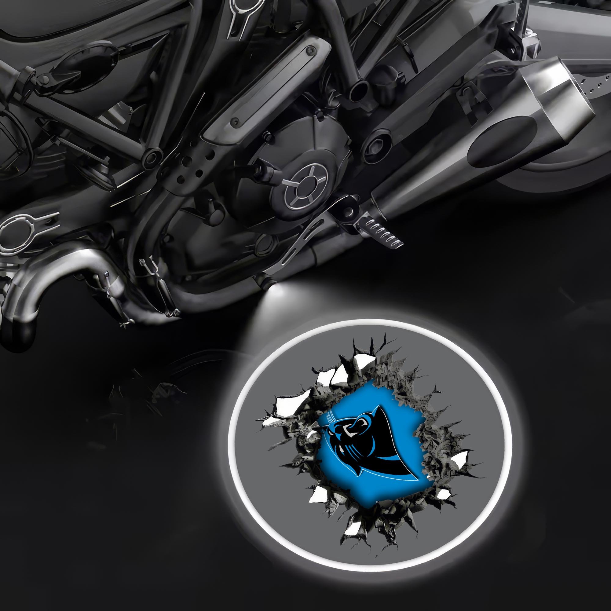 Carolina Panthers Motorcycle Projection Lamp Light, Gifts For Fan EHIVM-06112514