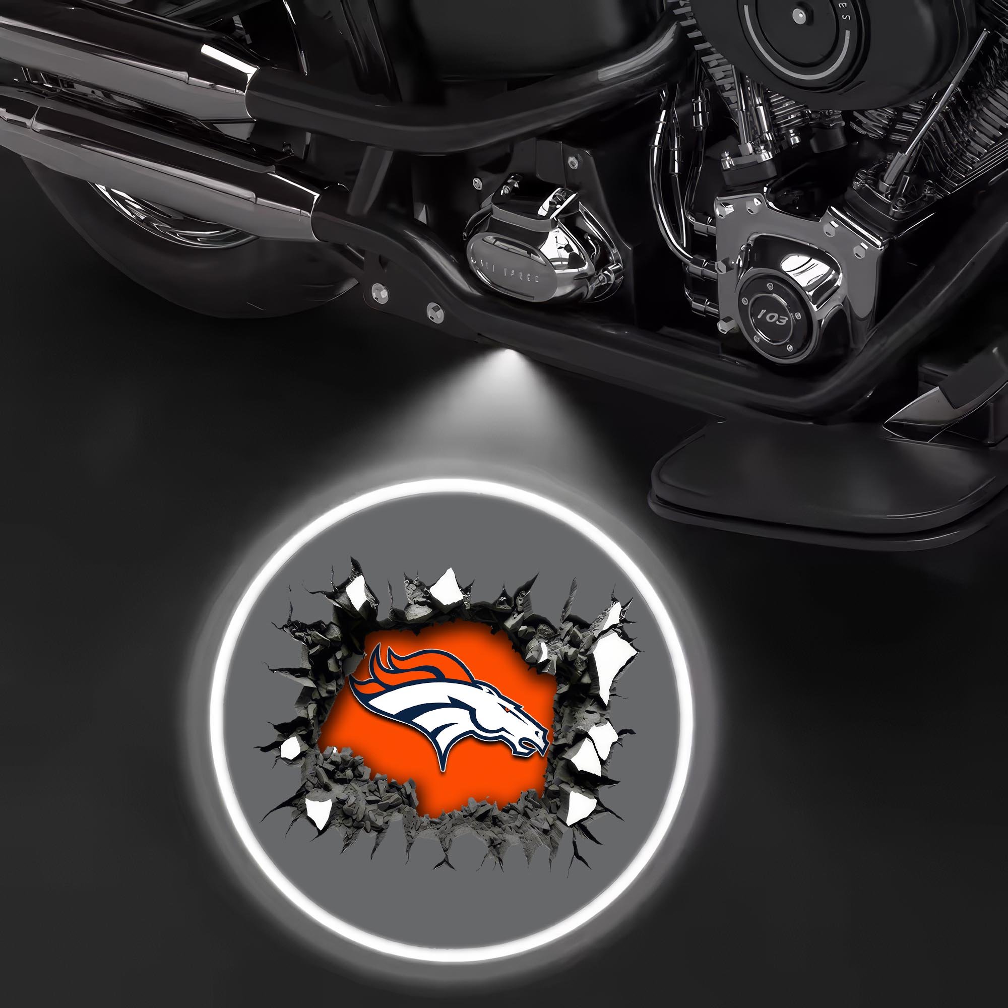 Denver Broncos Motorcycle Projection Lamp Light, Gifts For Fan EHIVM-06112514 - Image 6