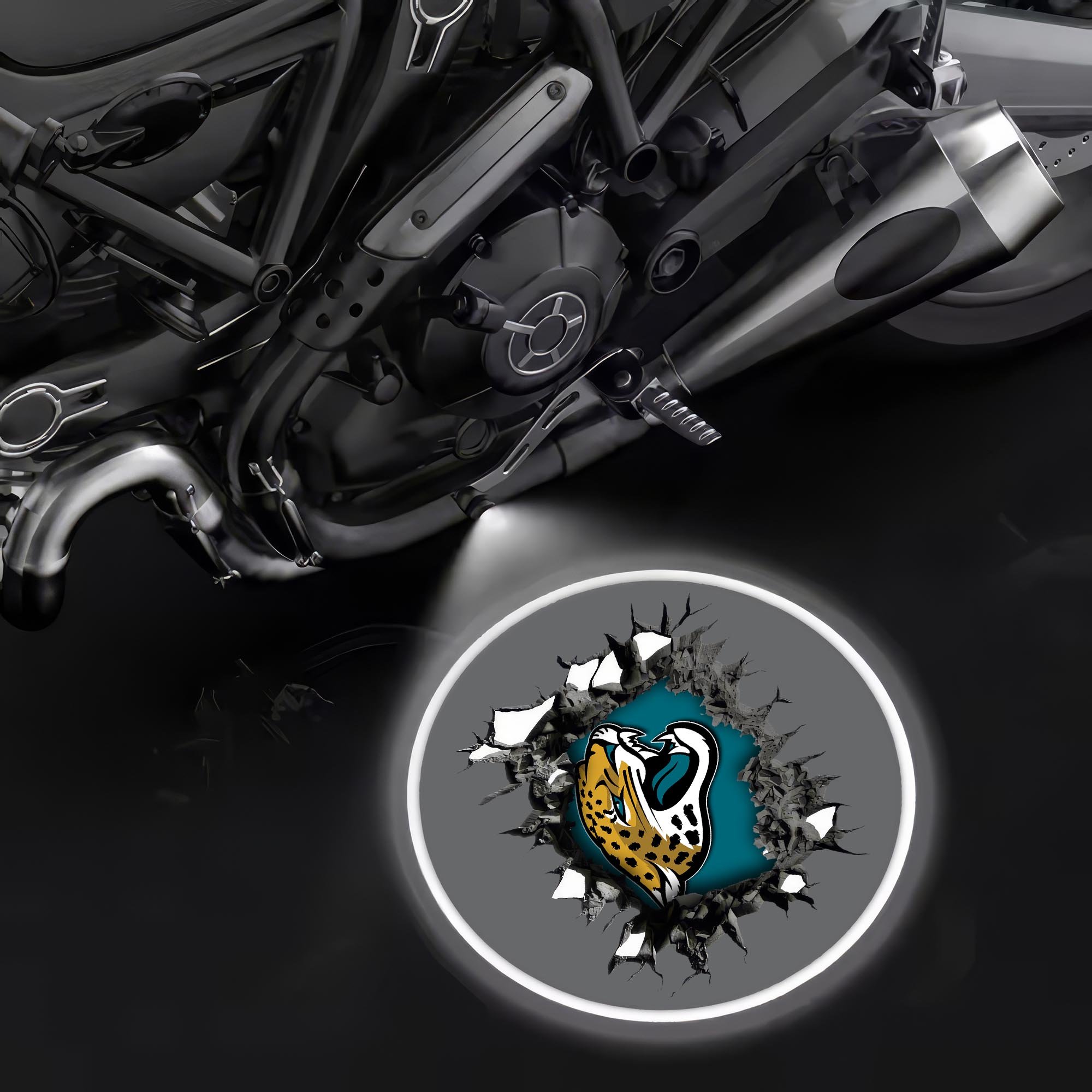 Jacksonville Jaguars Motorcycle Projection Lamp Light, Gifts For Fan EHIVM-06112514