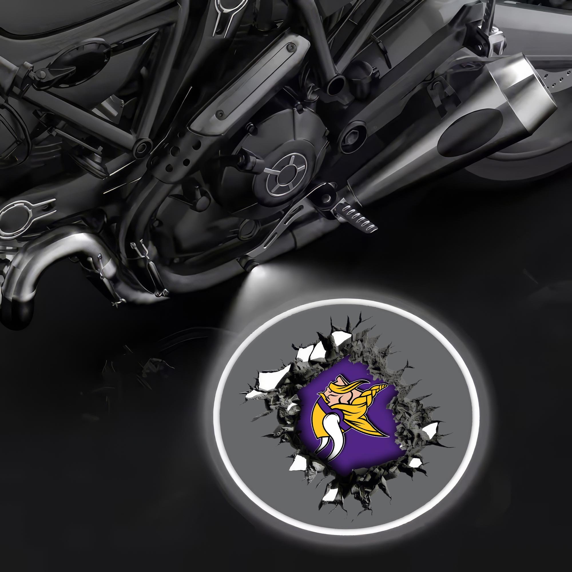 Minnesota Vikings Motorcycle Projection Lamp Light, Gifts For Fan EHIVM-06112514