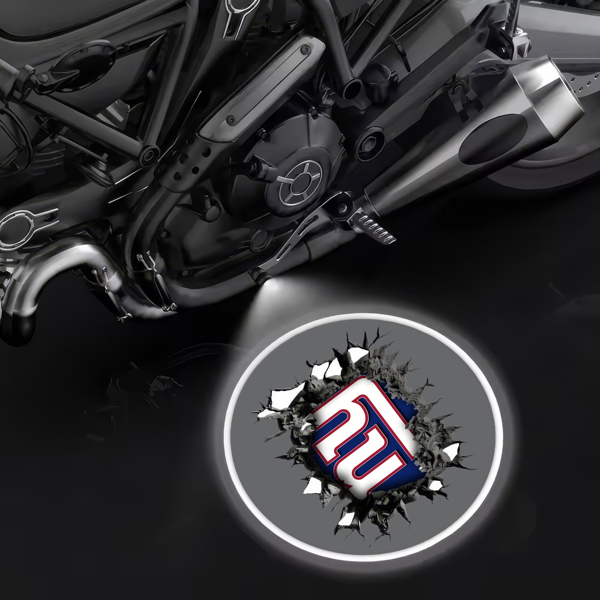 New York Giants Motorcycle Projection Lamp Light, Gifts For Fan EHIVM-06112514
