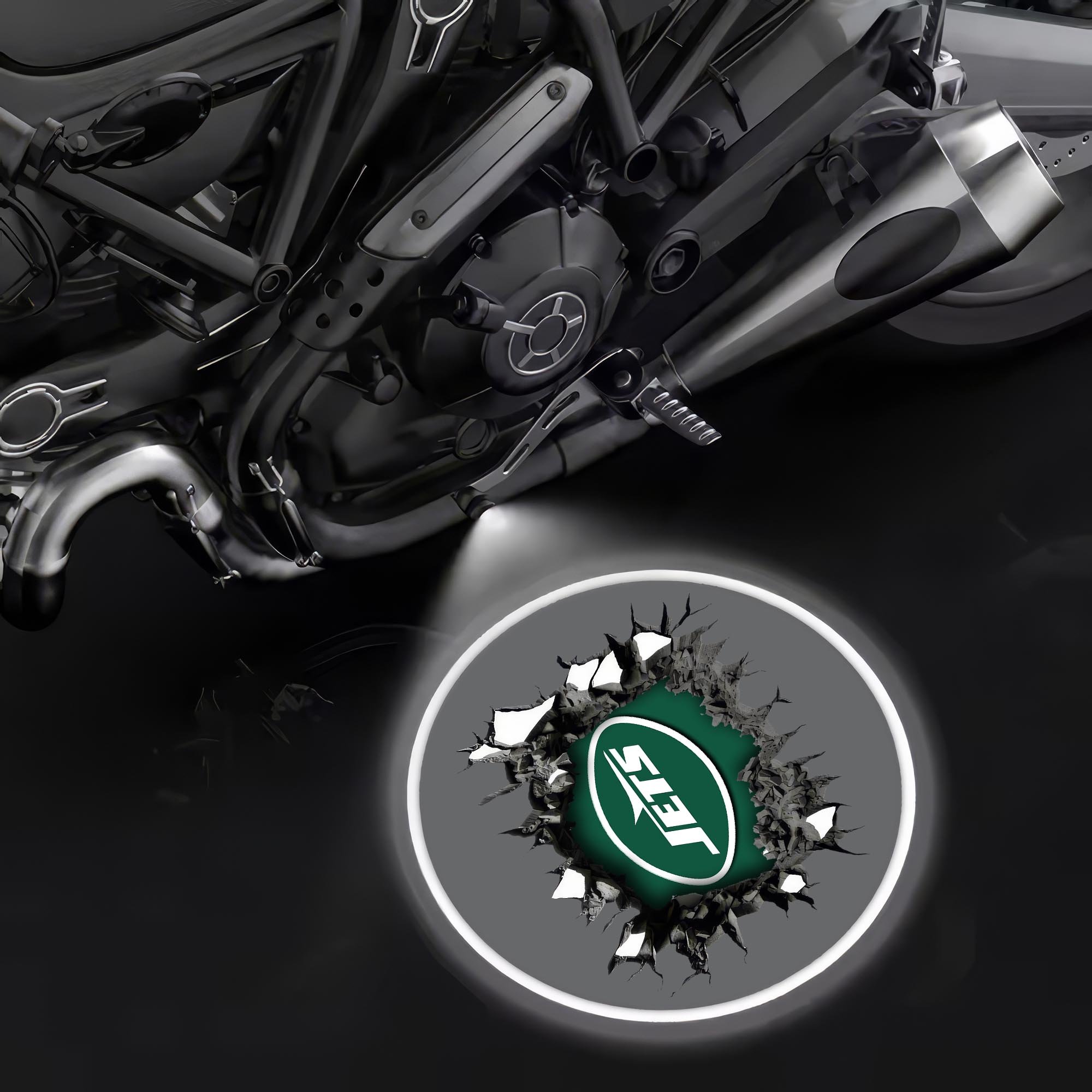 New York Jets Motorcycle Projection Lamp Light, Gifts For Fan EHIVM-06112514